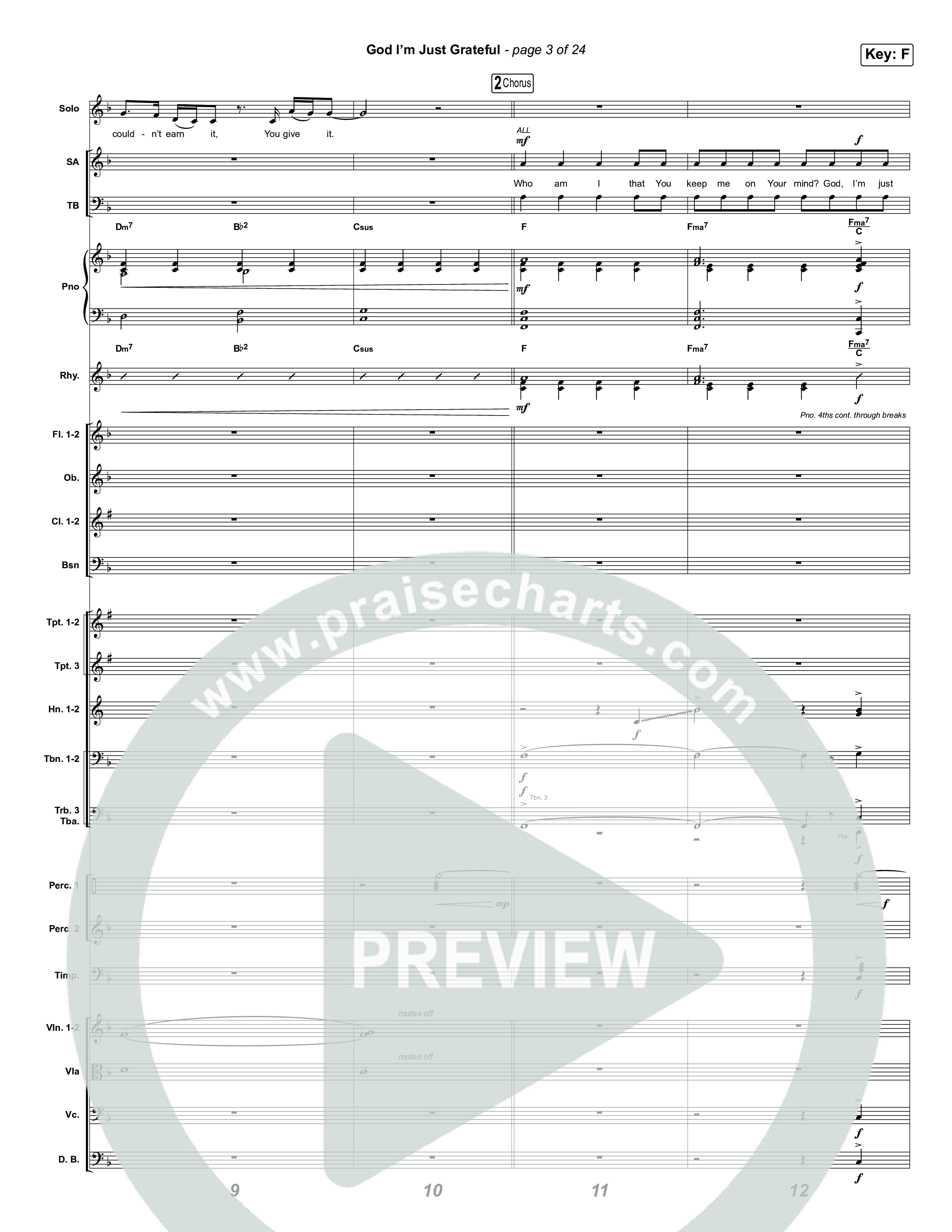 God I'm Just Grateful (Sing It Now) Orchestration (Elevation Worship / Chandler Moore / Arr. Luke Gambill)