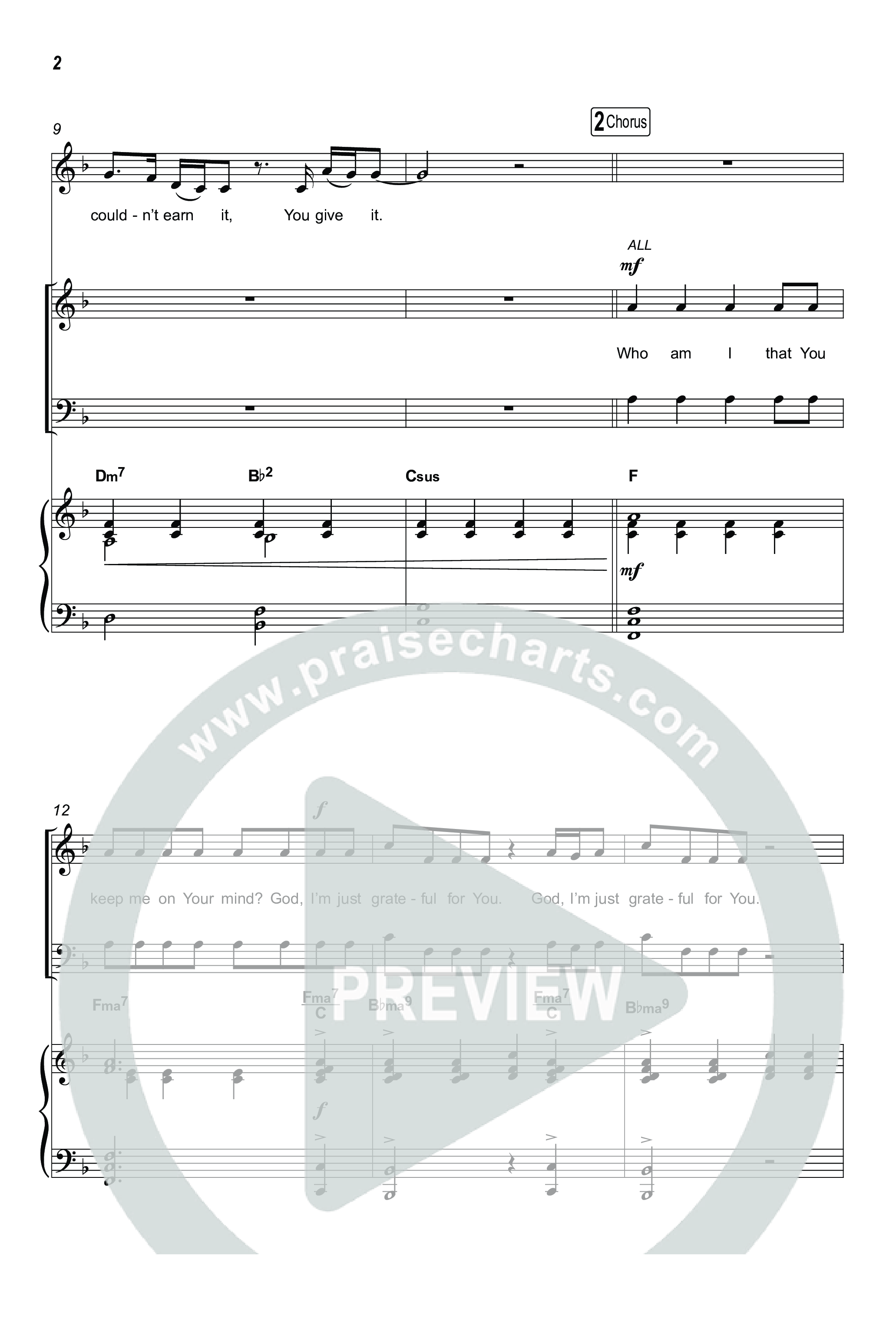 God I'm Just Grateful (Sing It Now) Octavo (SATB & Pno) (Elevation Worship / Chandler Moore / Arr. Luke Gambill)