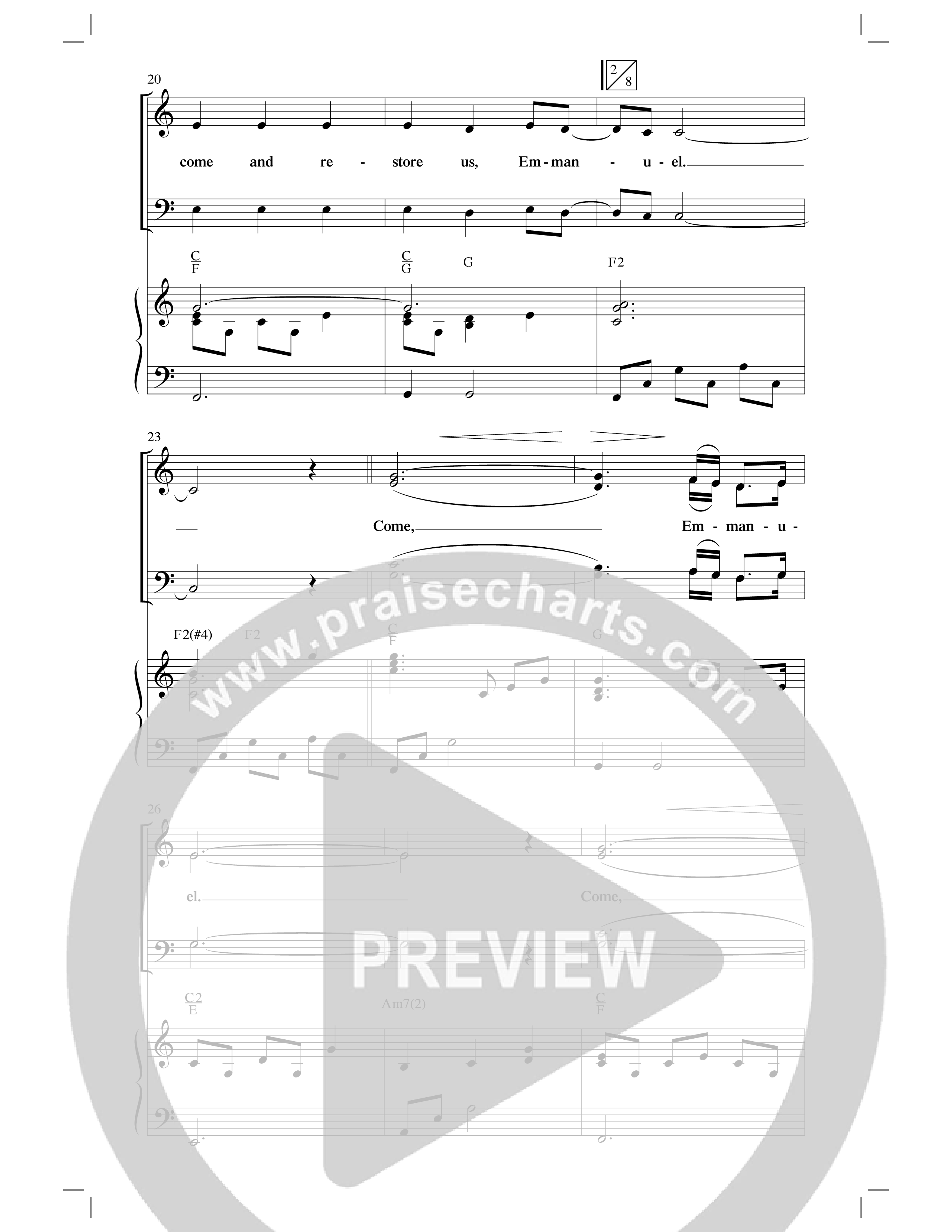 Come Emmanuel (Choral Anthem SATB) Anthem (SATB/Piano) (Word Music Choral / Arr. Robert Sterling)