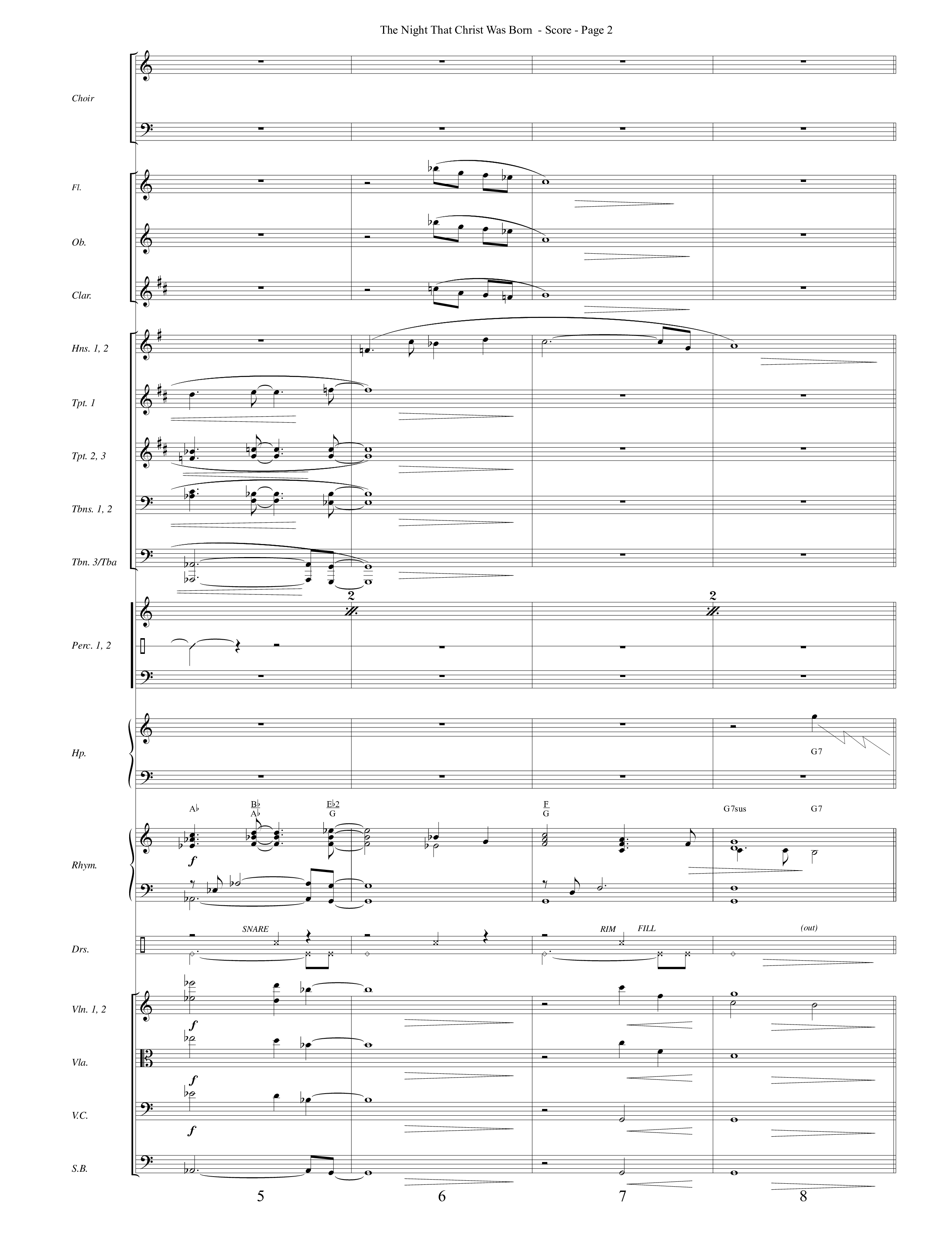 The Night That Christ Was Born Orchestration (Word Music Choral / Arr. Richard Kingsmore)