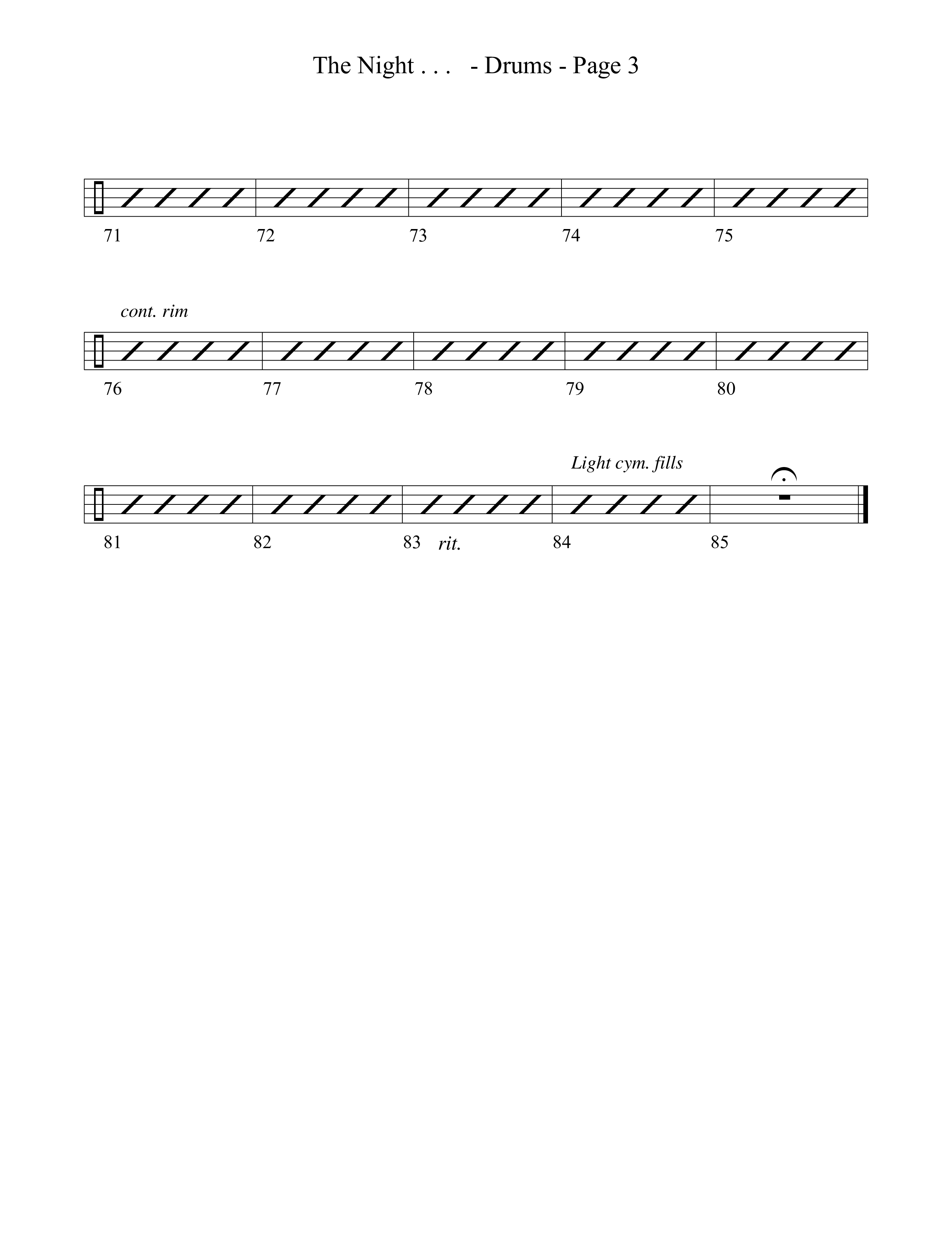 The Night That Christ Was Born Drum Set (Word Music Choral / Arr. Richard Kingsmore)
