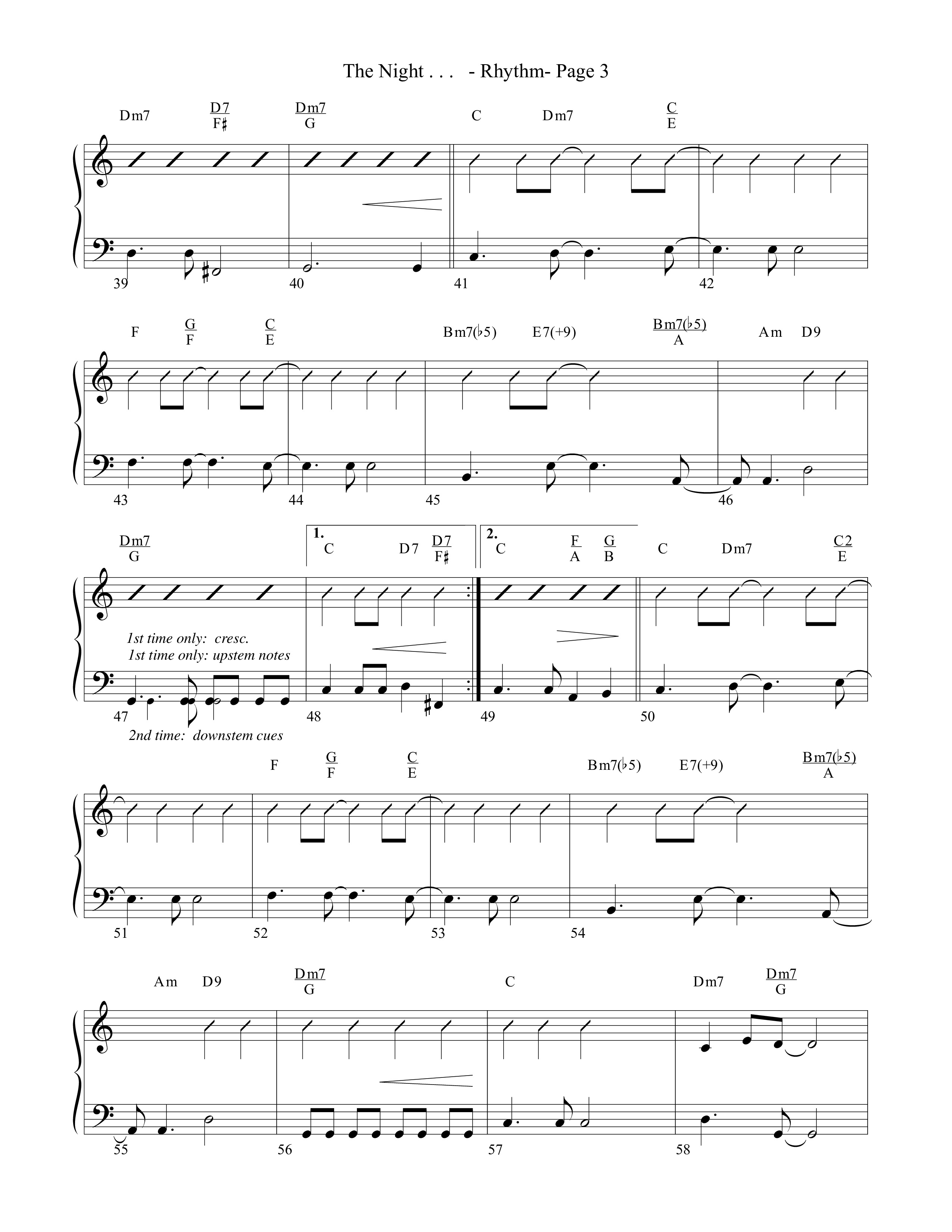 The Night That Christ Was Born Rhythm Chart (Word Music Choral / Arr. Richard Kingsmore)