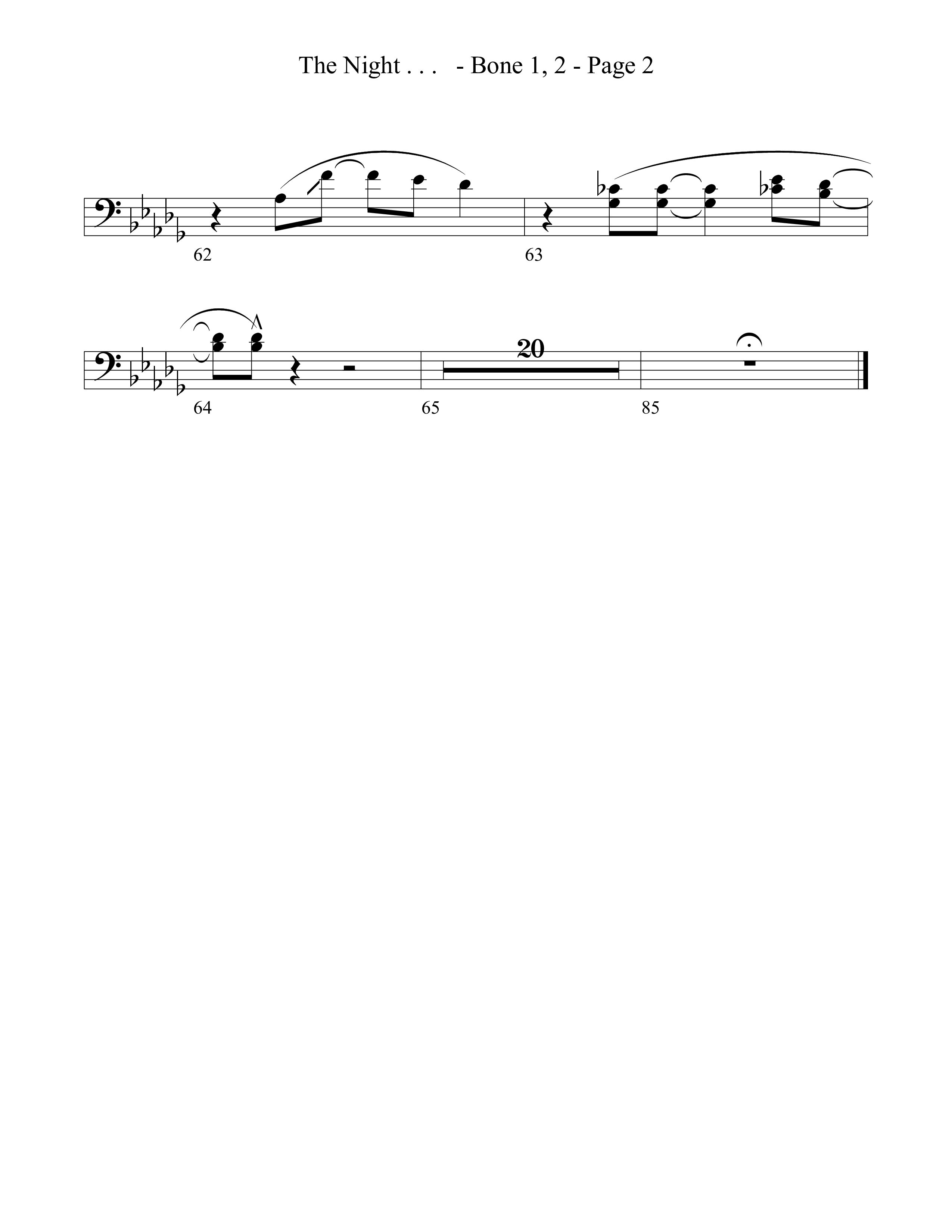 The Night That Christ Was Born Trombone 1/2 (Word Music Choral / Arr. Richard Kingsmore)