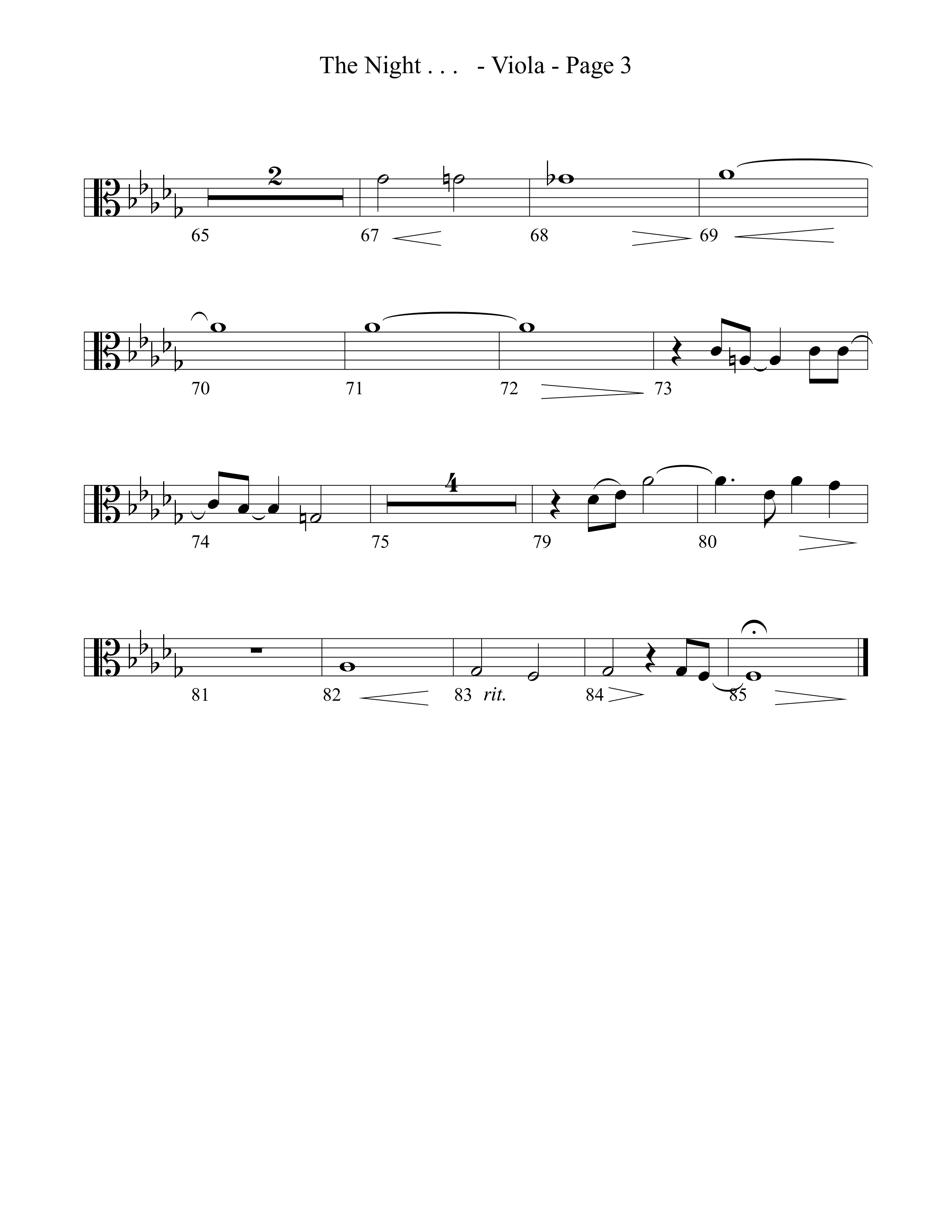 The Night That Christ Was Born Viola (Word Music Choral / Arr. Richard Kingsmore)