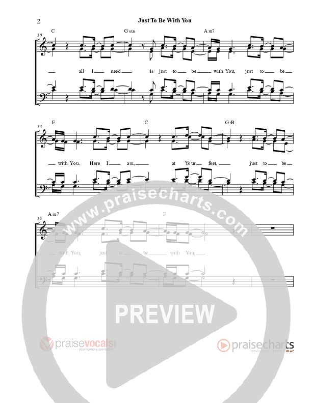 Just To Be With You Lead Sheet (PraiseVocals)