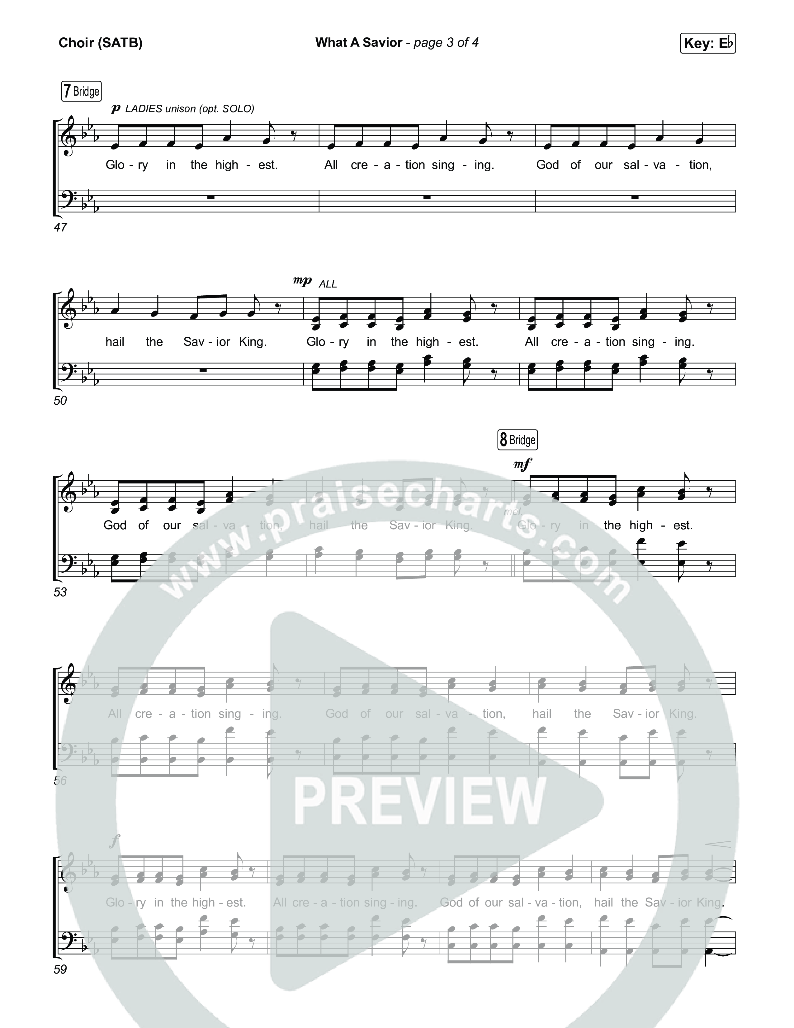 What A Savior Choir Sheet (SATB) (Rock City Worship)