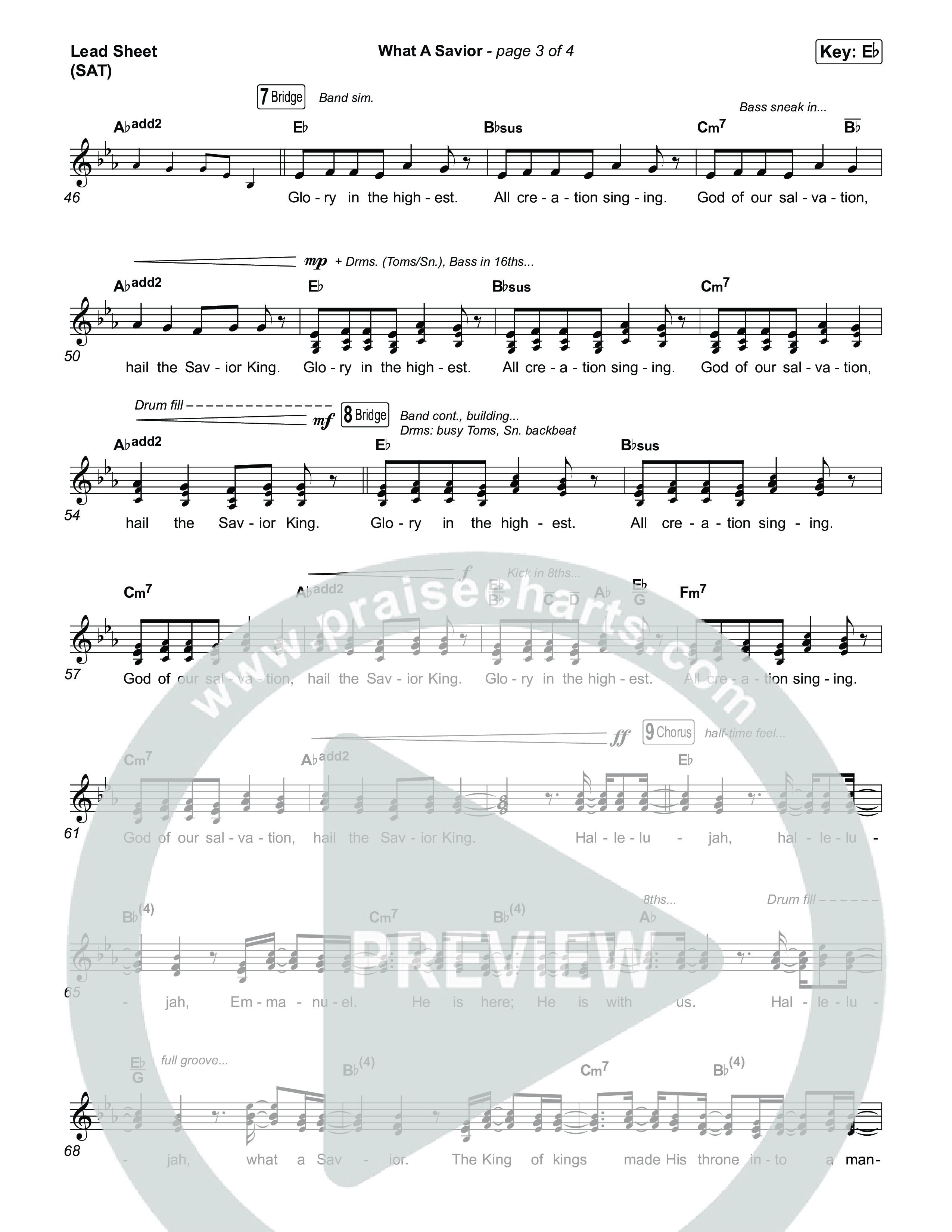 What A Savior Lead Sheet (SAT) (Rock City Worship)