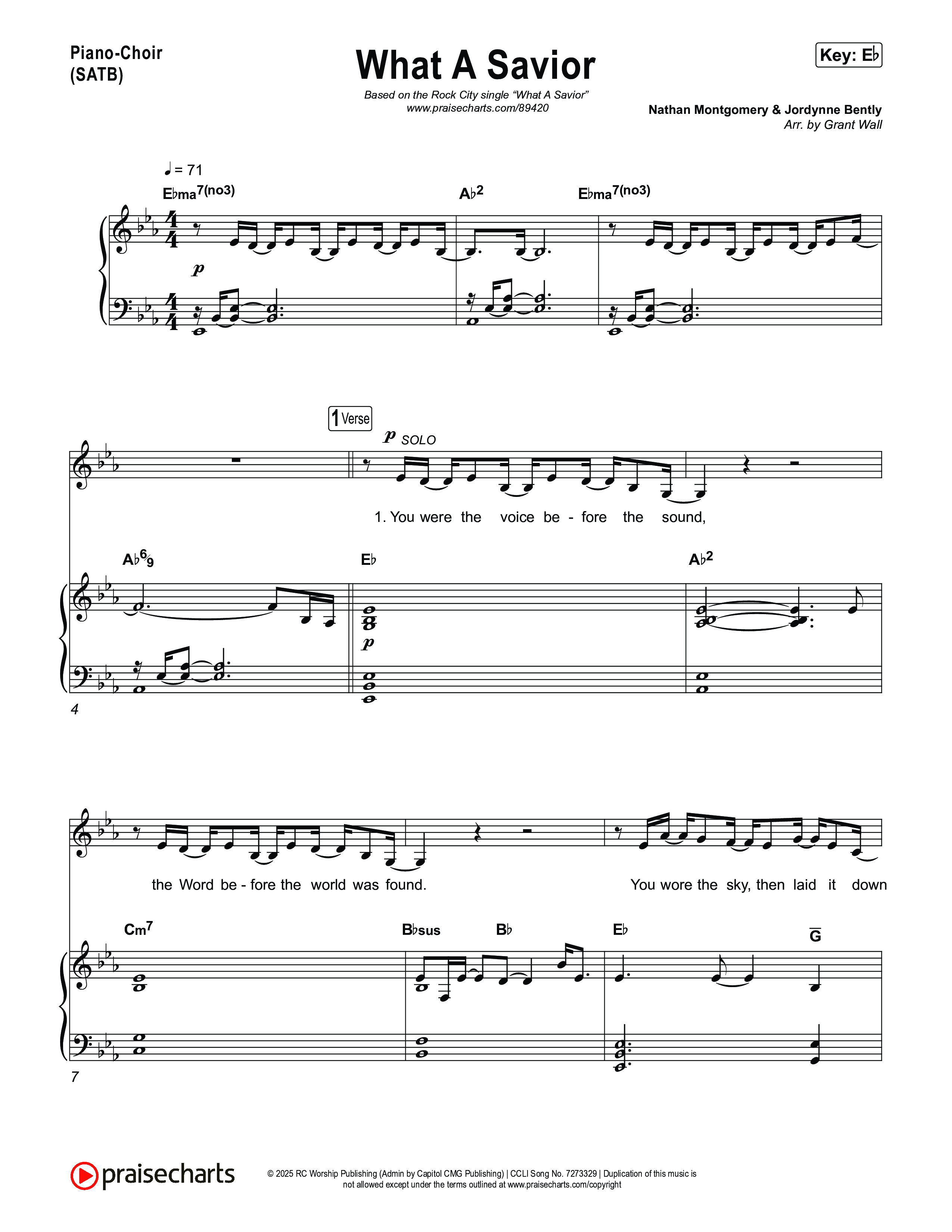 What A Savior Piano/Vocal Pack (Rock City Worship)