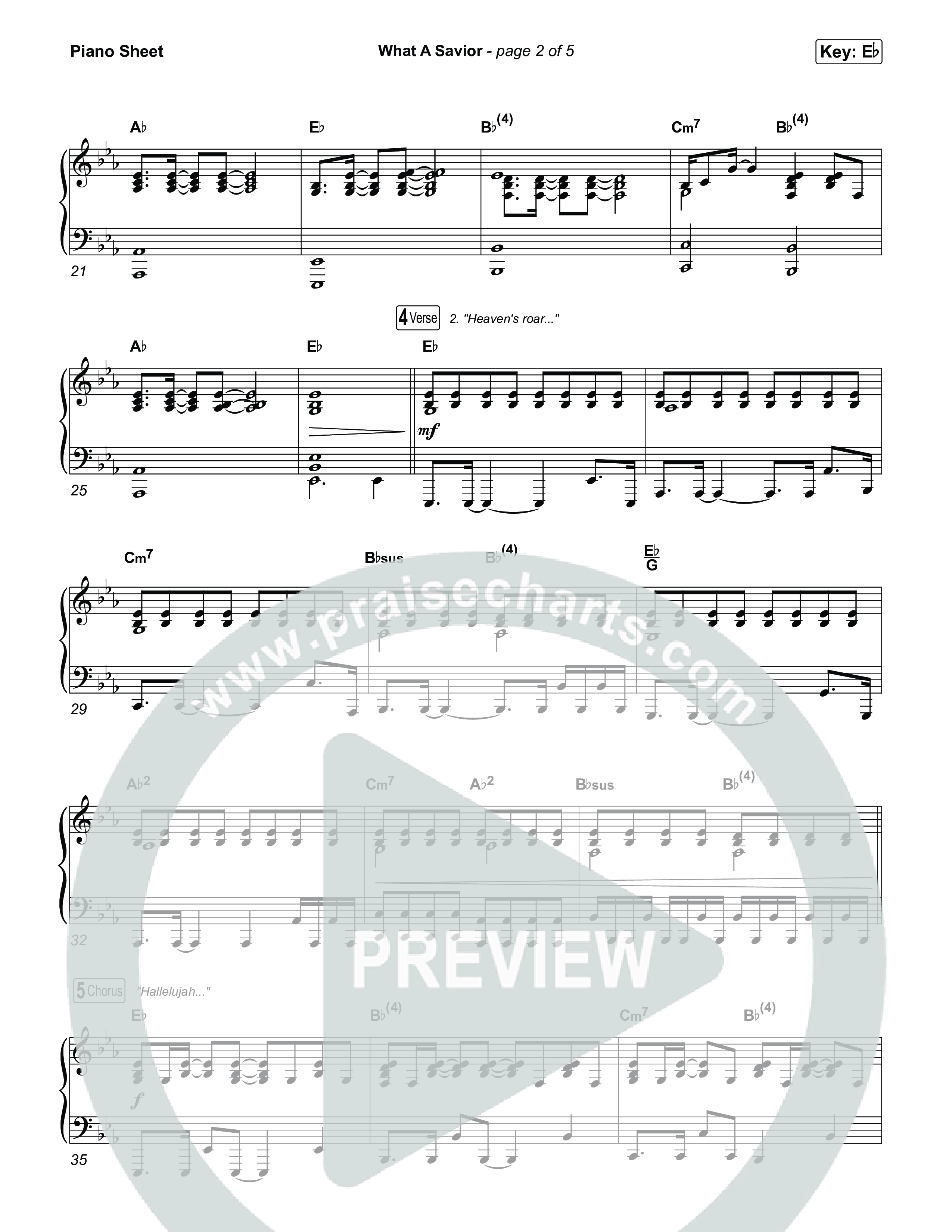 What A Savior Piano Sheet (Rock City Worship)