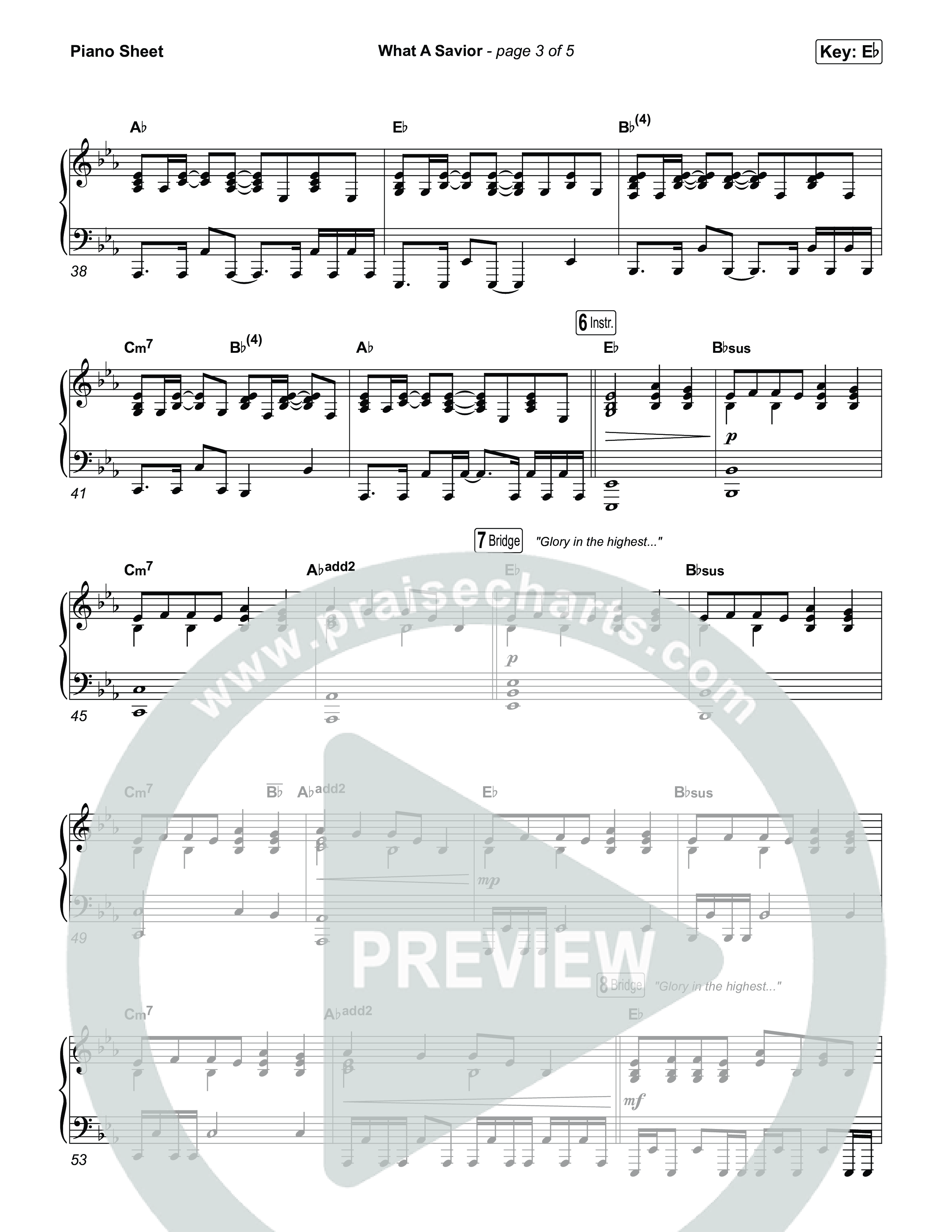 What A Savior Piano Sheet (Rock City Worship)