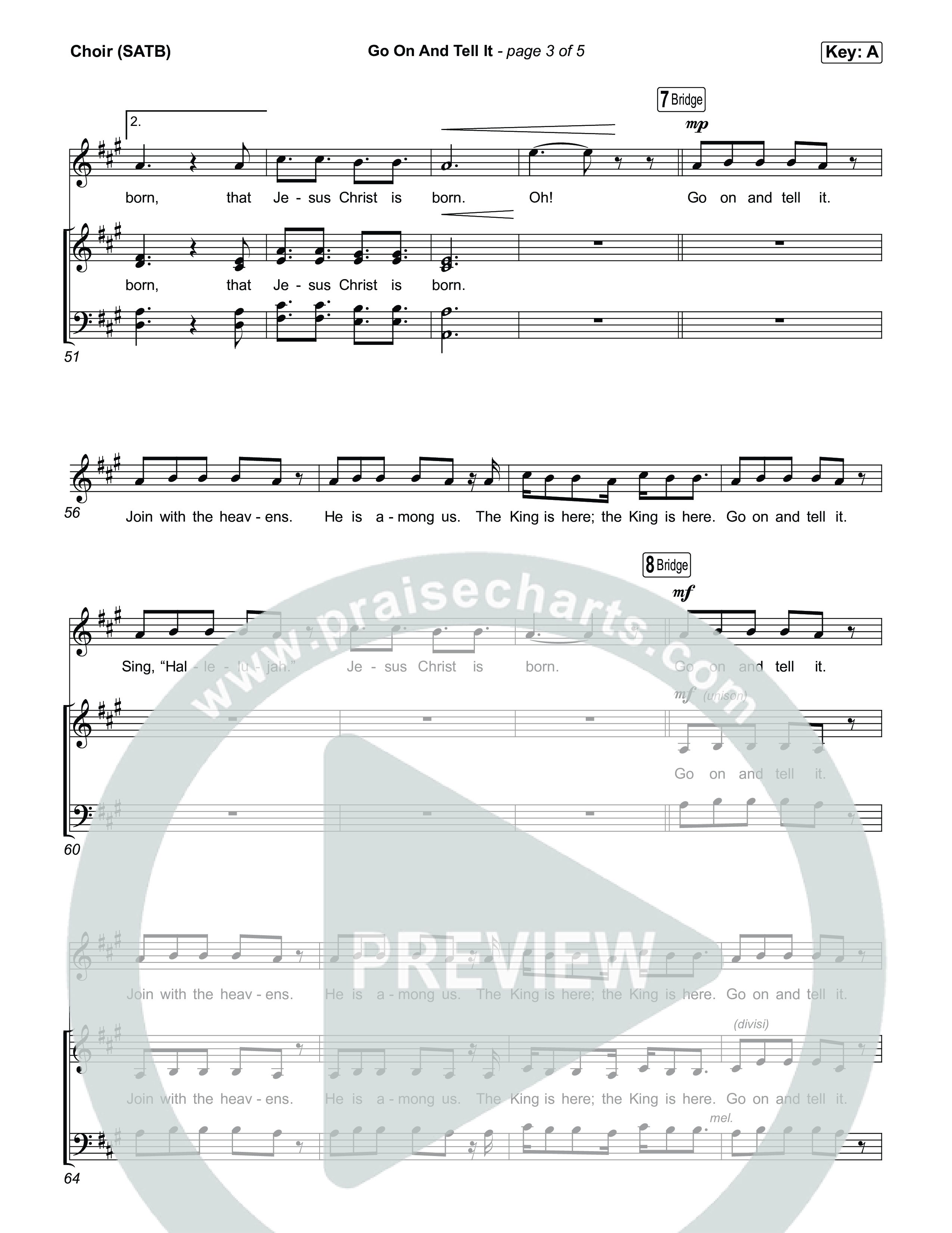 Go On And Tell It Choir Sheet (SATB) (Jeremy Camp)