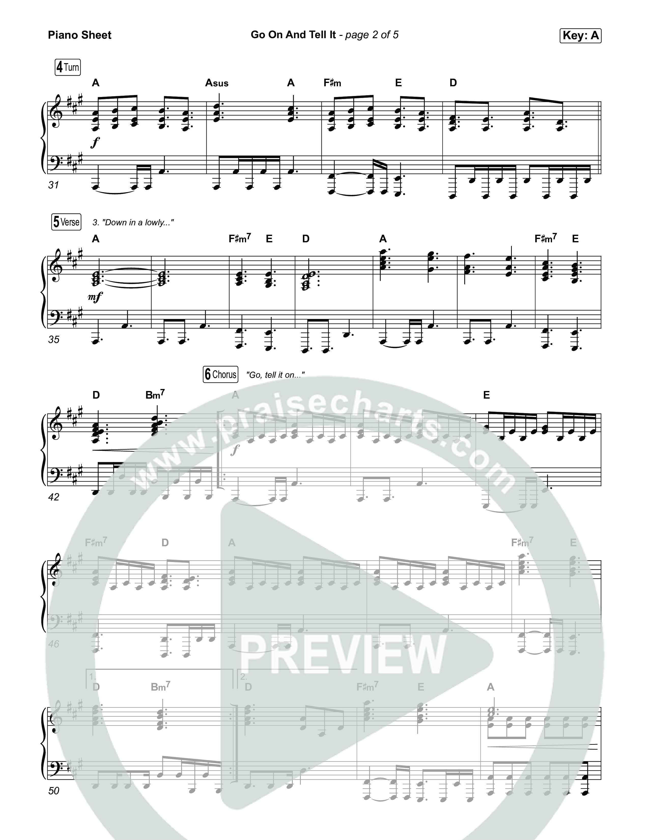 Go On And Tell It Piano Sheet (Jeremy Camp)