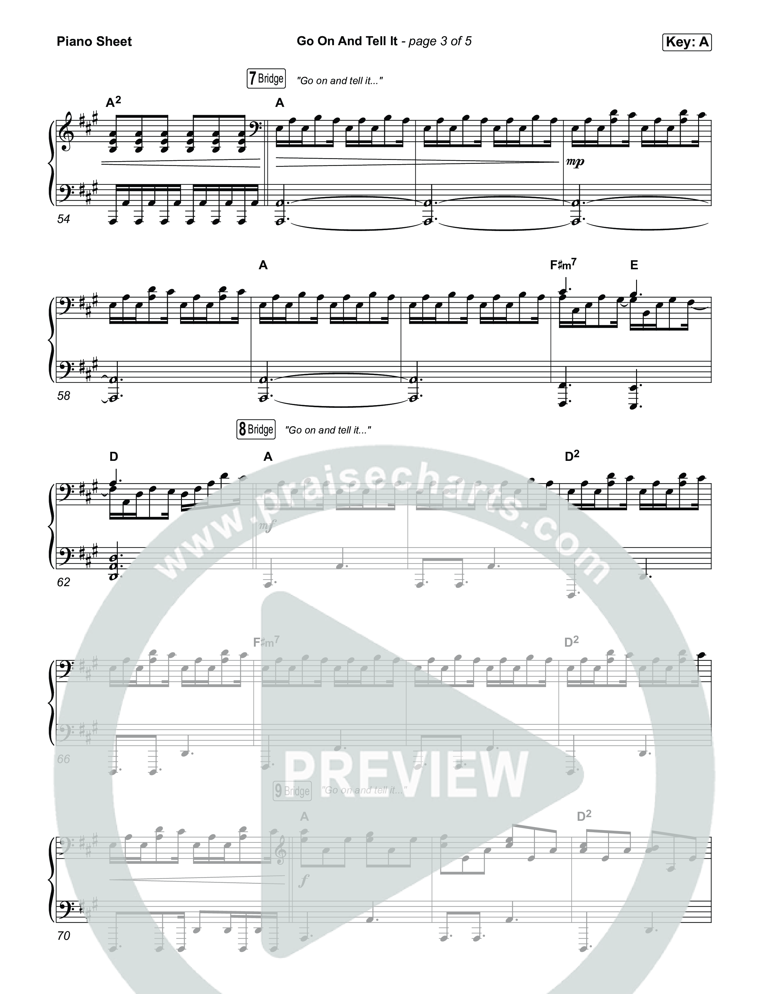 Go On And Tell It Piano Sheet (Jeremy Camp)