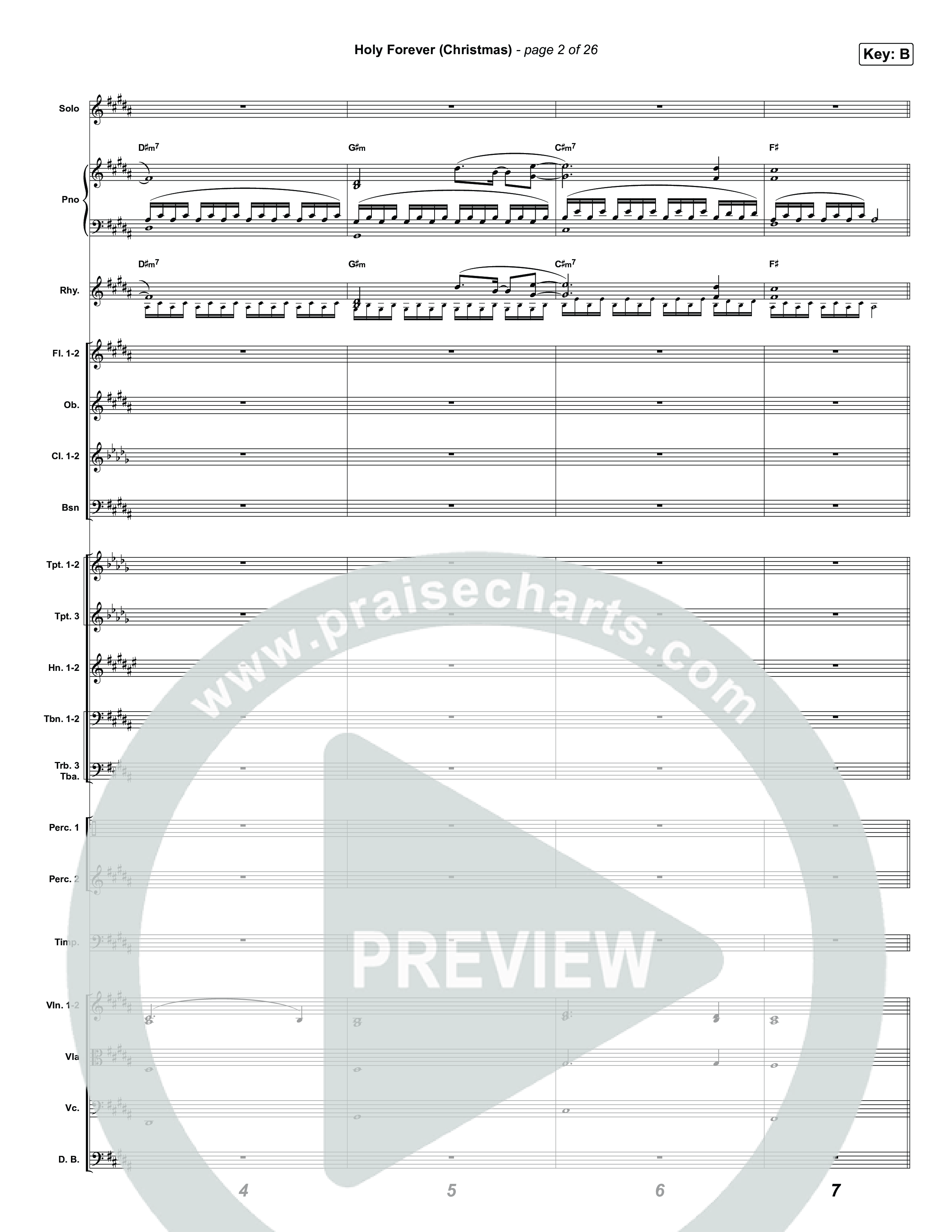 Holy Forever (Christmas) (Choral Anthem SATB) Orchestration (Chris Tomlin / Arr. Luke Gambill)