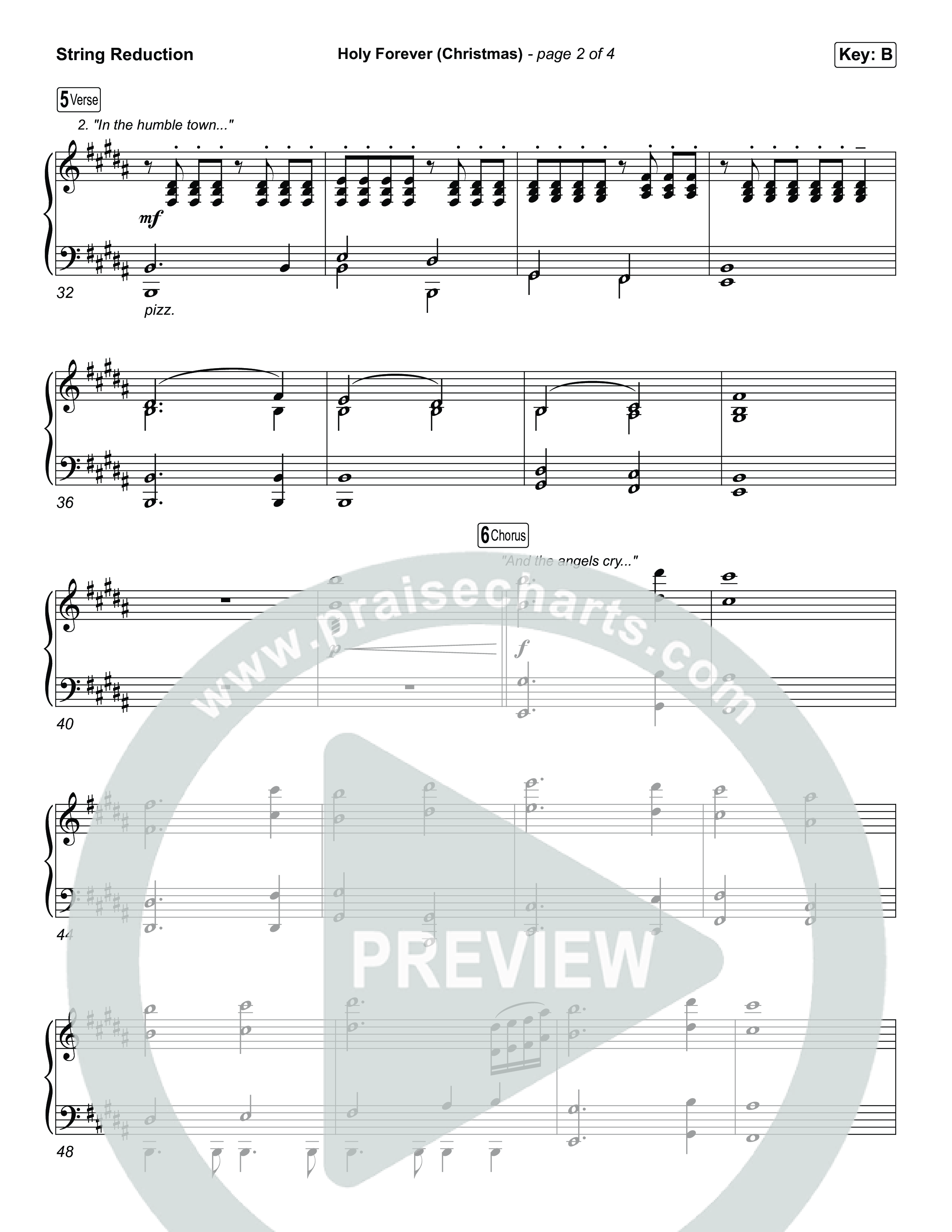 Holy Forever (Christmas) (Choral Anthem SATB) String Reduction (Chris Tomlin / Arr. Luke Gambill)