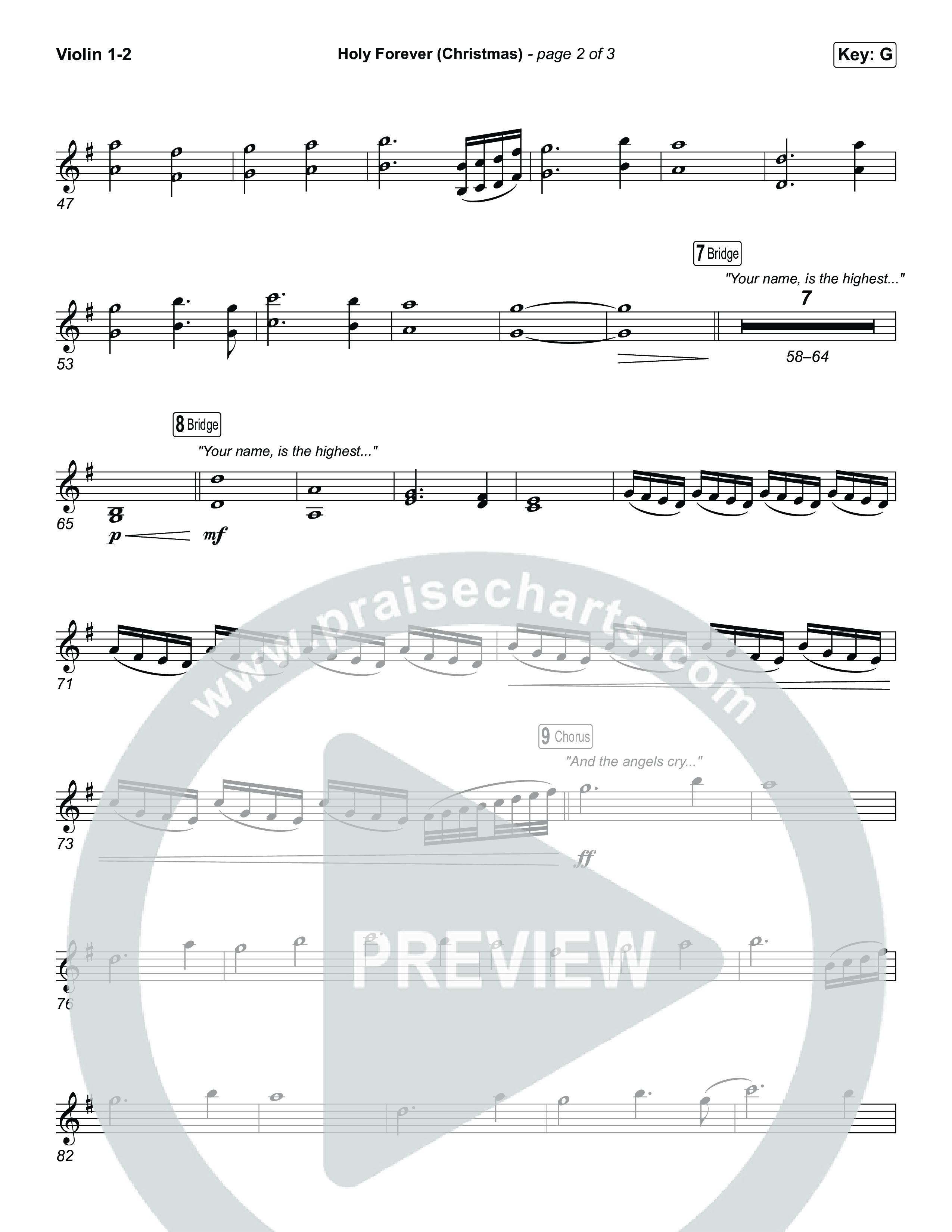 Holy Forever (Christmas) (Unison/2-Part) String Pack (Chris Tomlin / Arr. Luke Gambill)