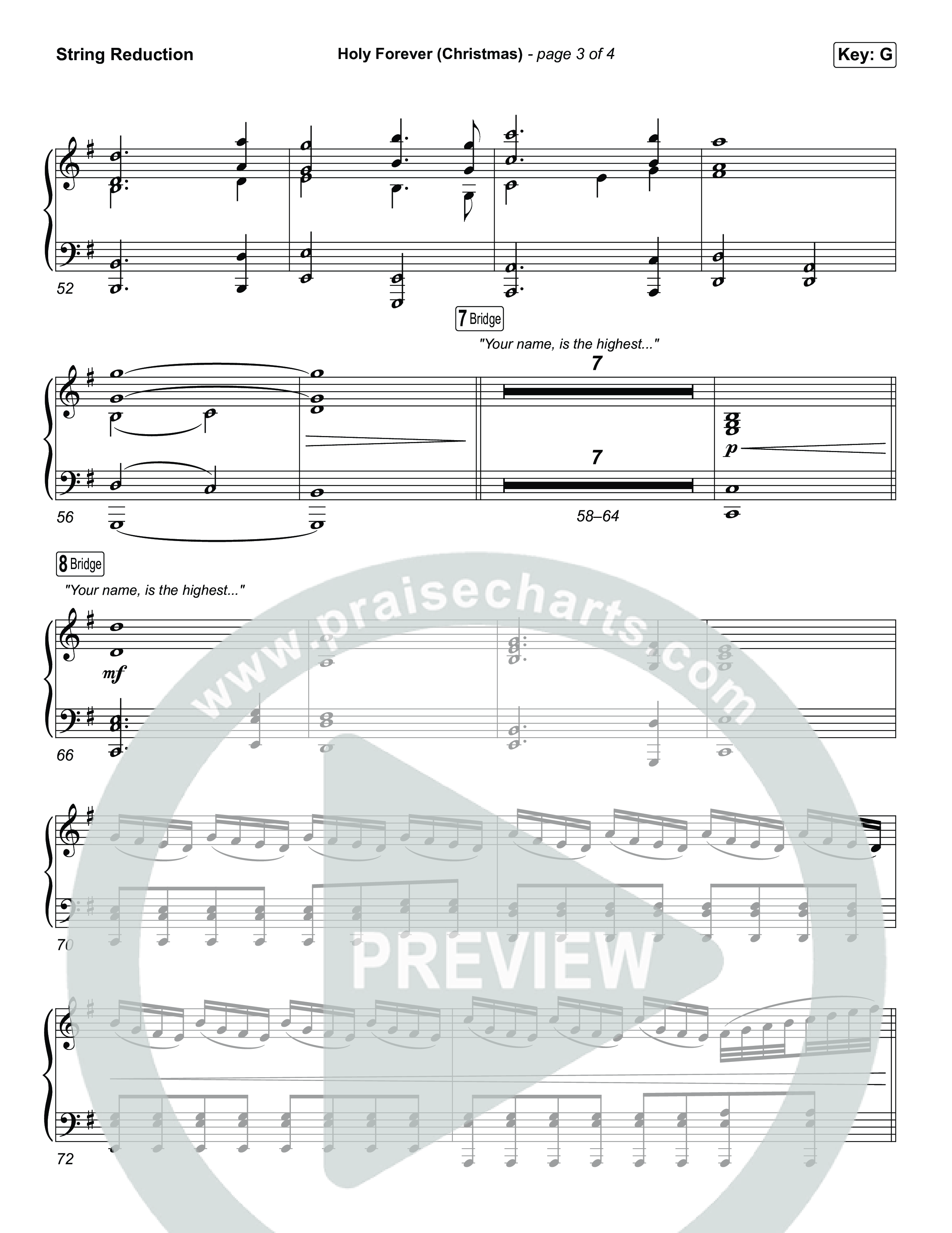 Holy Forever (Christmas) (Sing It Now) String Reduction (Chris Tomlin / Arr. Luke Gambill)