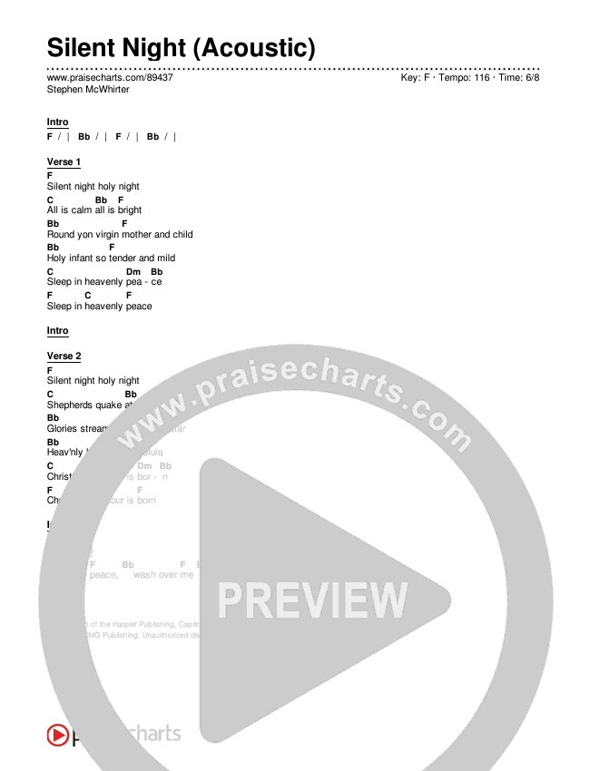 Silent Night (Acoustic) Chords & Lyrics (Stephen McWhirter)
