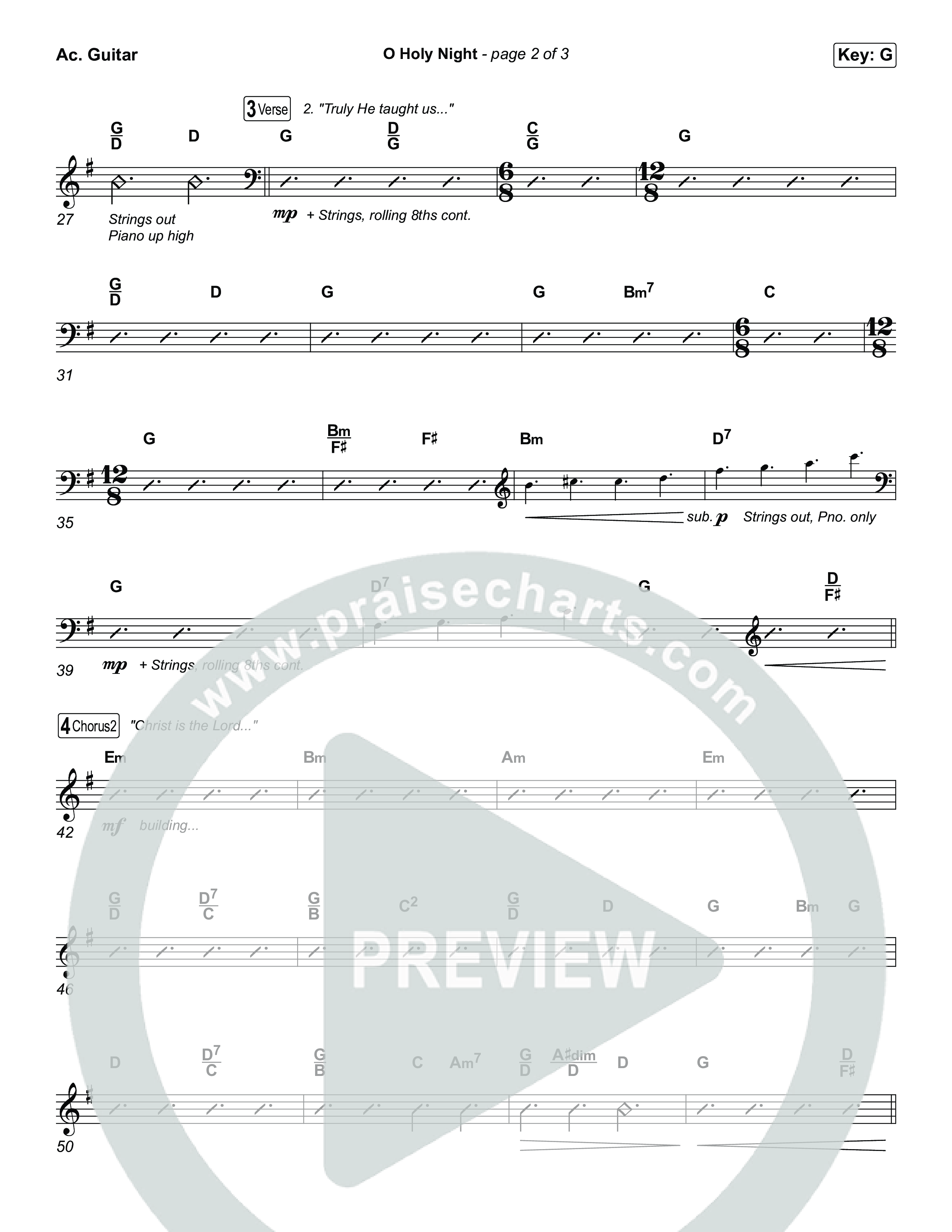 O Holy Night Acoustic Guitar (Keith & Kristyn Getty / The Getty Girls)