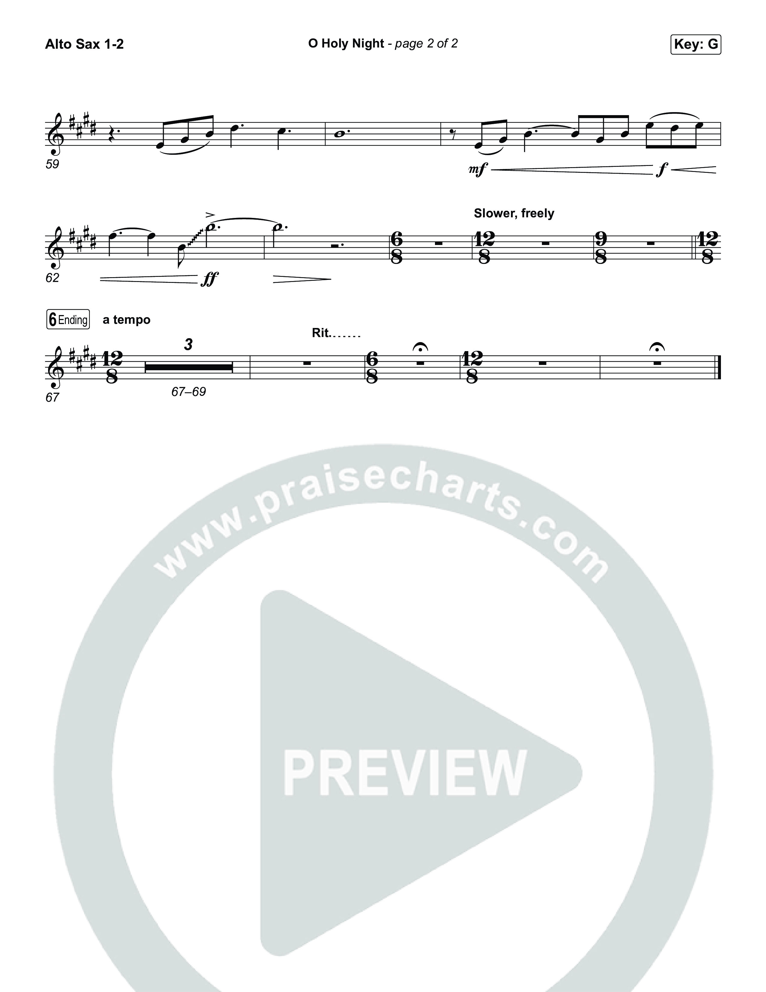 O Holy Night Alto Sax 1,2 (Keith & Kristyn Getty / The Getty Girls)