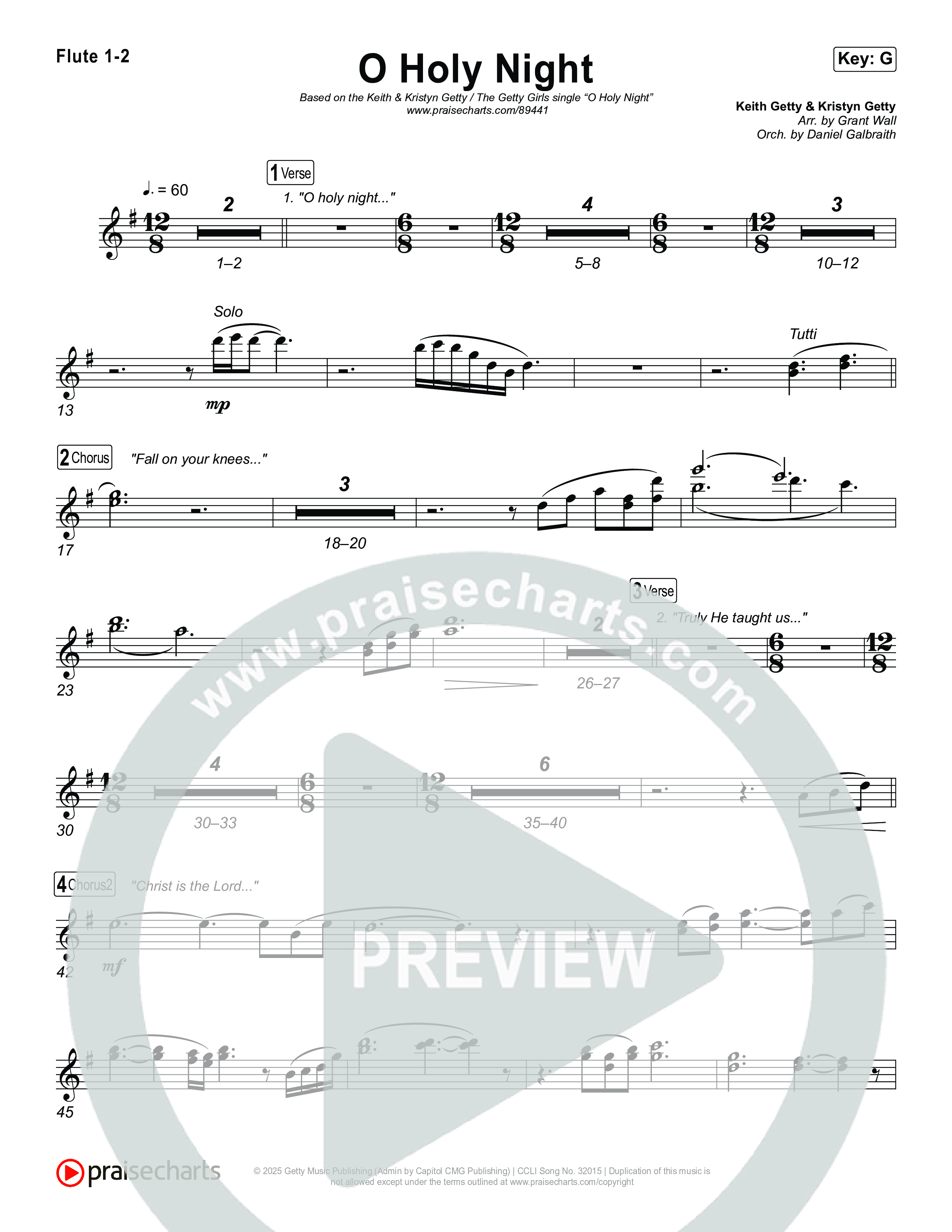 O Holy Night Wind Pack (Keith & Kristyn Getty / The Getty Girls)