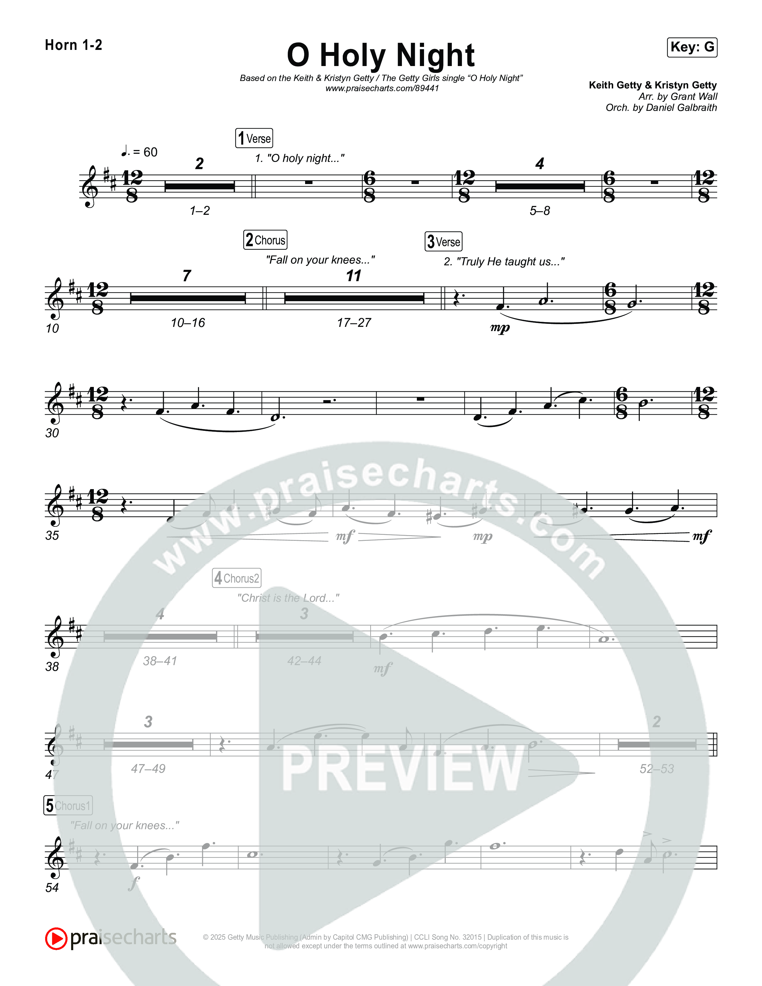 O Holy Night Brass Pack (Keith & Kristyn Getty / The Getty Girls)