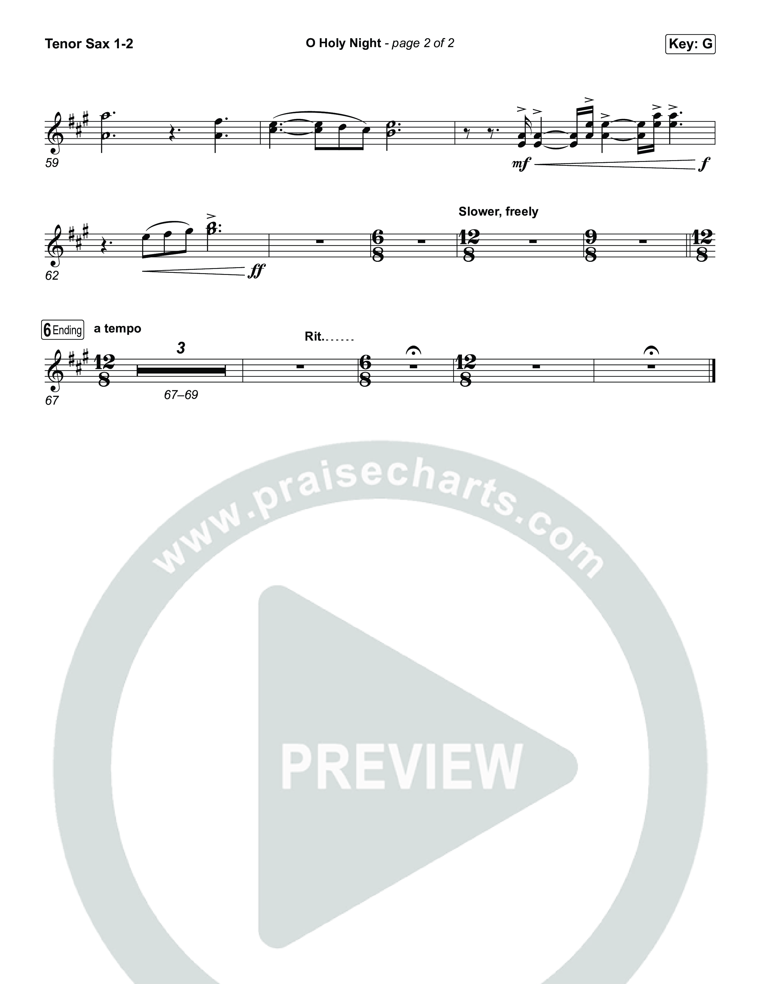 O Holy Night Tenor Sax 1,2 (Keith & Kristyn Getty / The Getty Girls)