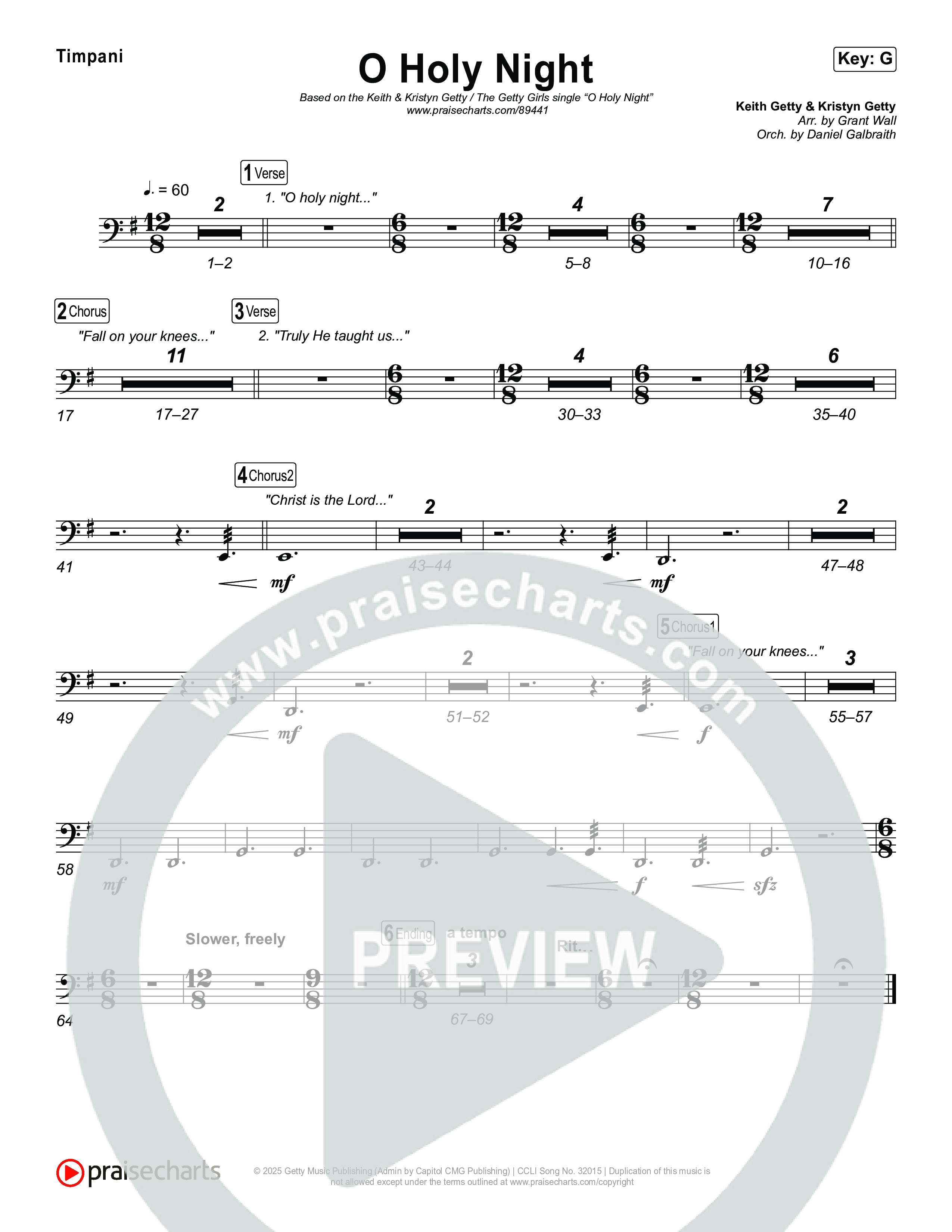 O Holy Night Timpani (Keith & Kristyn Getty / The Getty Girls)