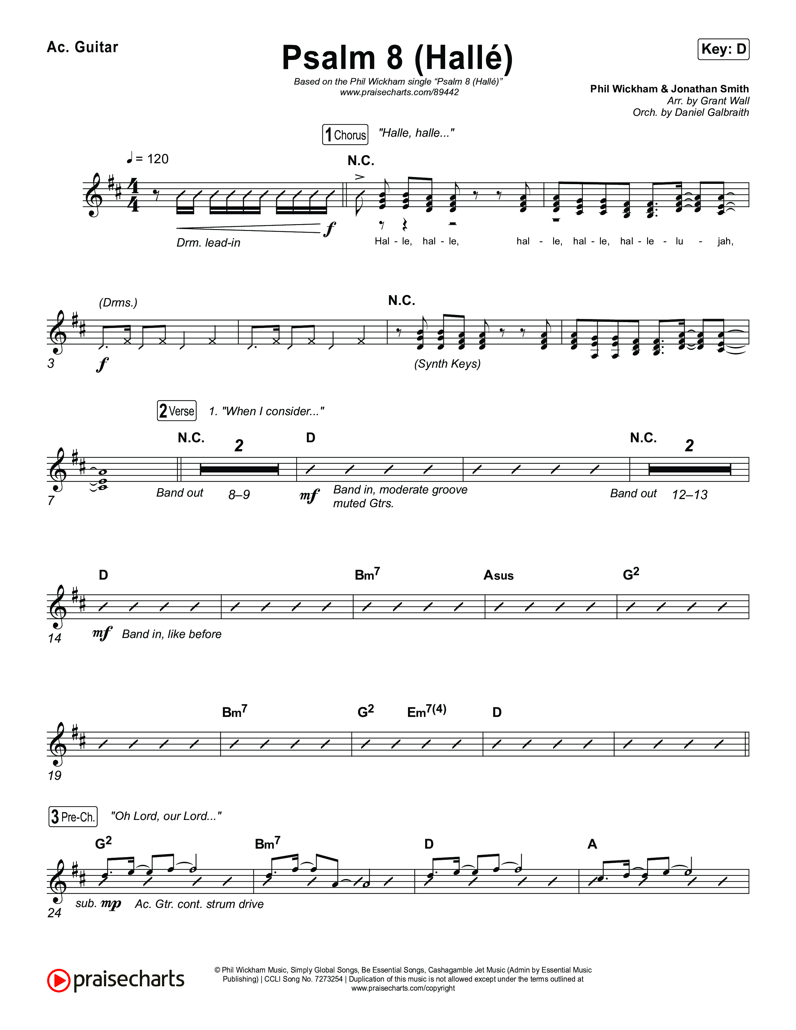 Psalm 8 (Hallé) Acoustic Guitar (Phil Wickham)