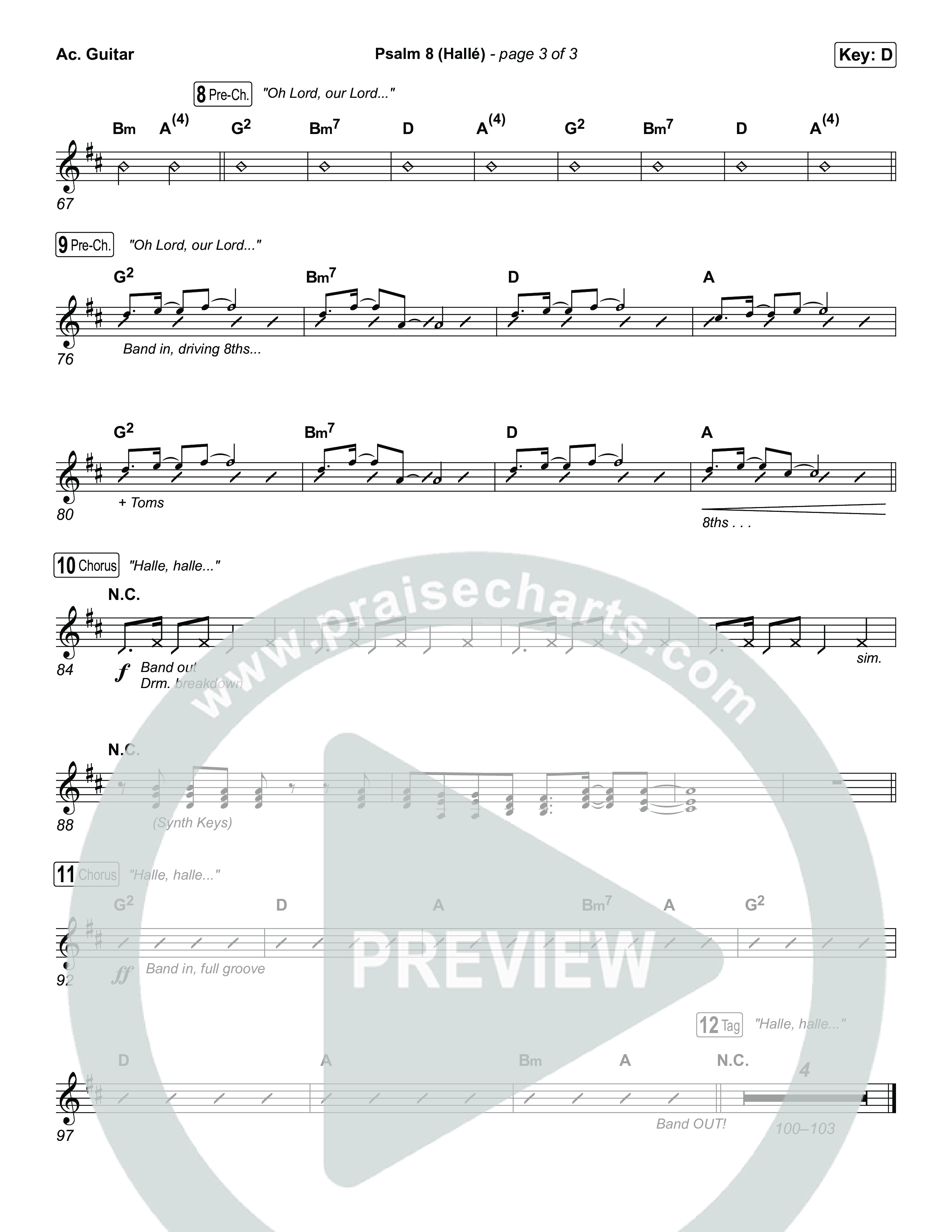 Psalm 8 (Hallé) Acoustic Guitar (Phil Wickham)