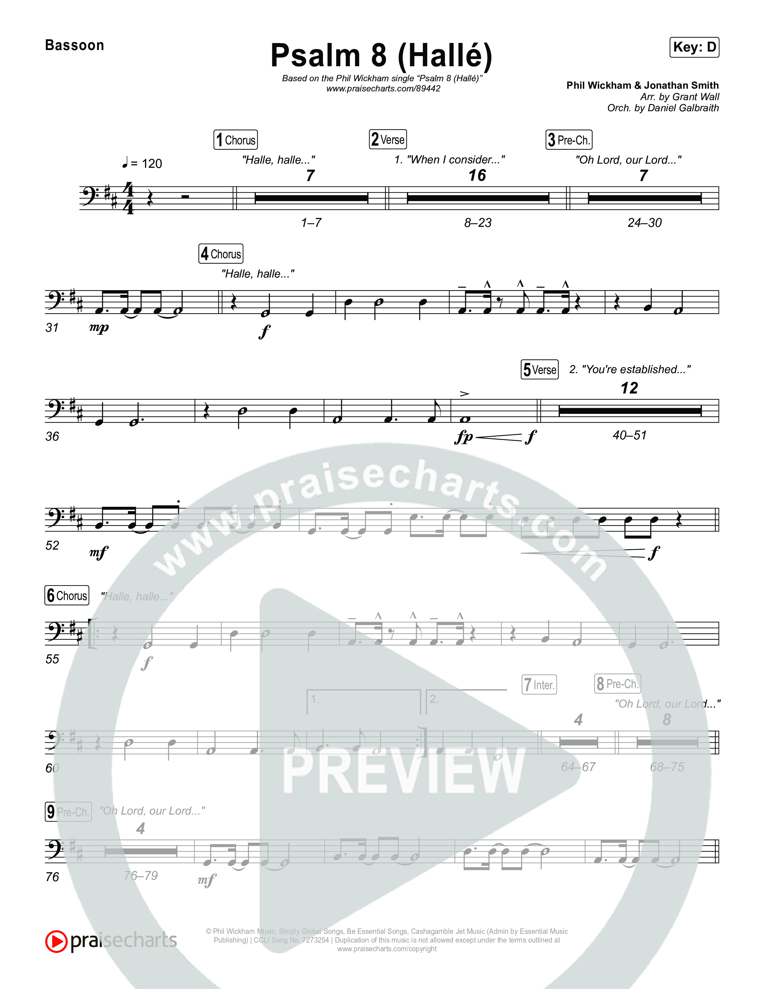 Psalm 8 (Hallé) Bassoon (Phil Wickham)