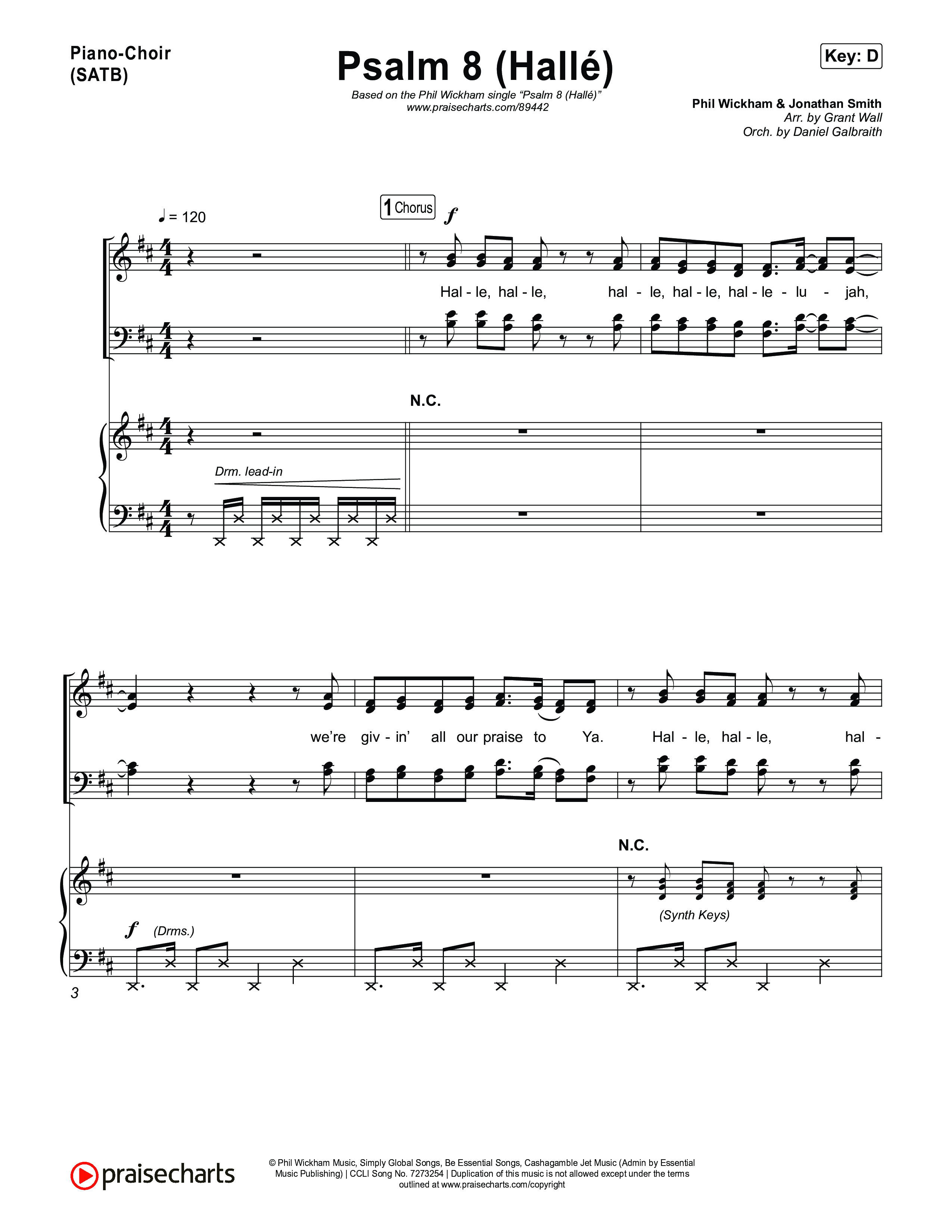 Psalm 8 (Hallé) Piano/Vocal Pack (Phil Wickham)