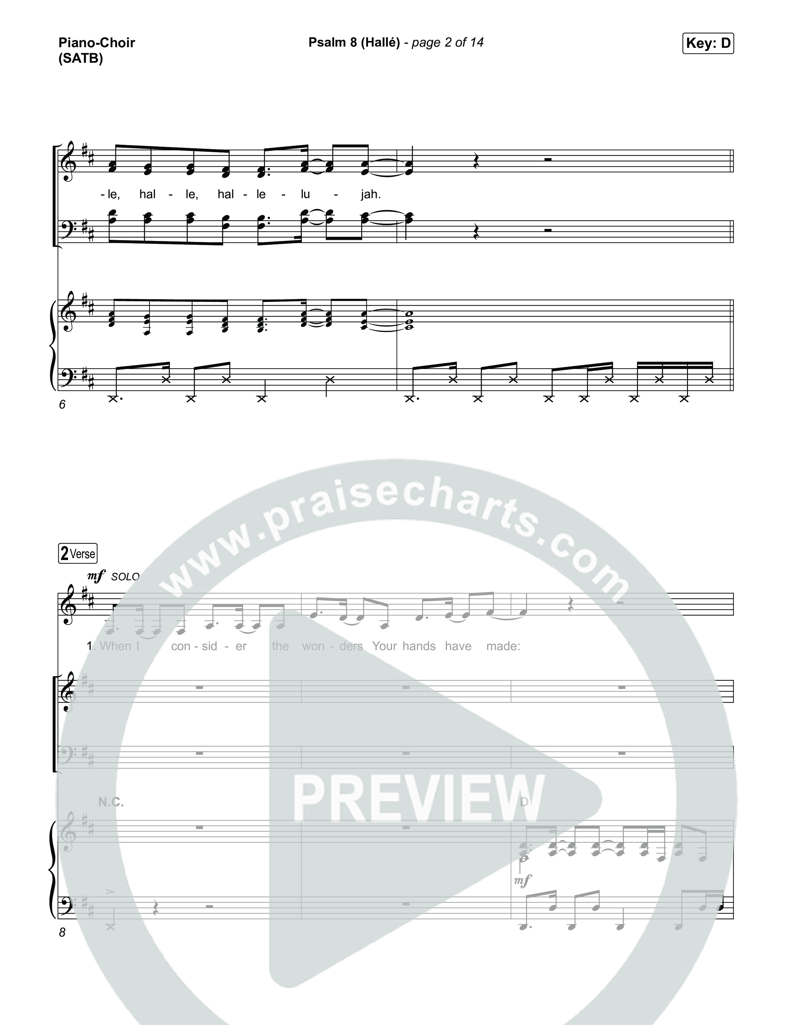 Psalm 8 (Hallé) Piano/Vocal Pack (Phil Wickham)