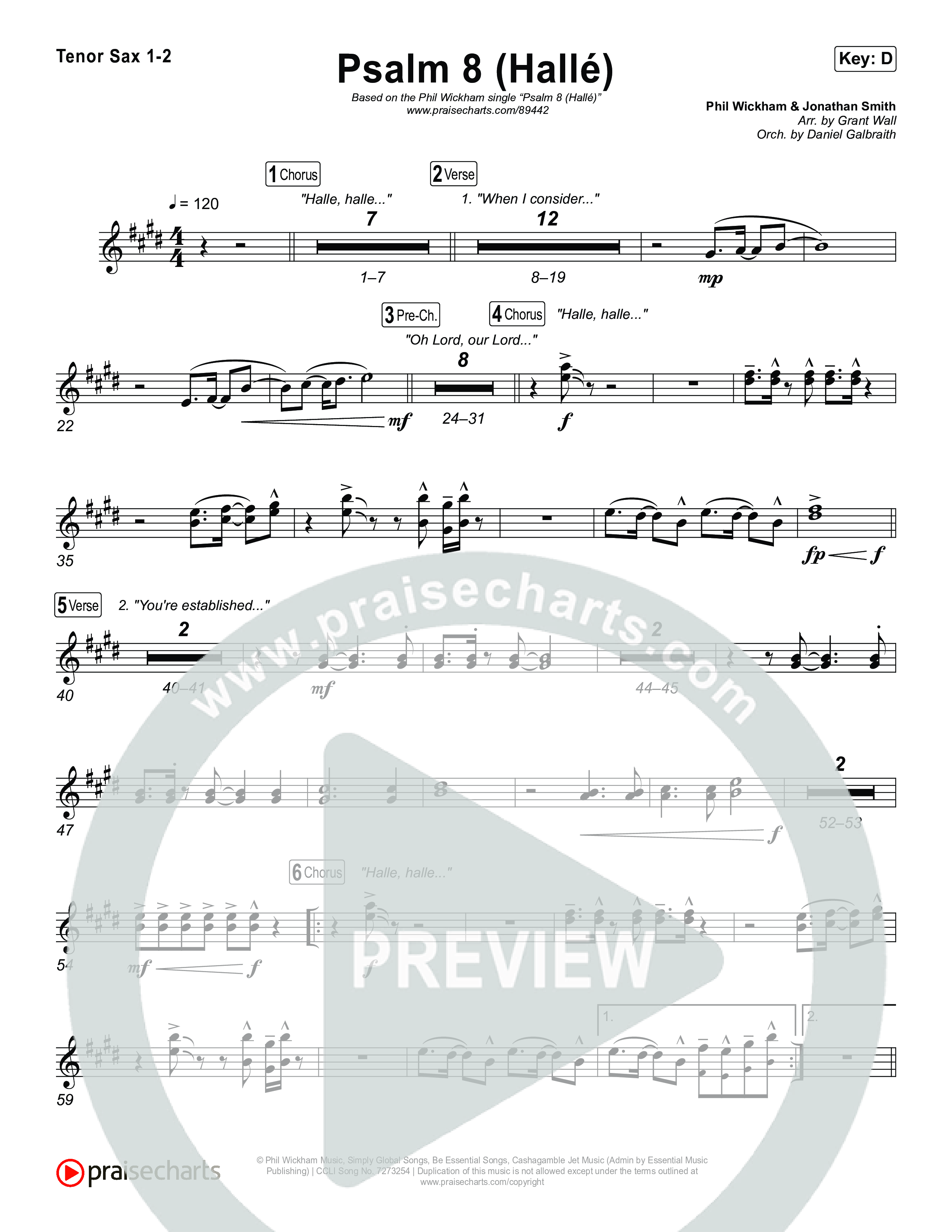 Psalm 8 (Hallé) Sax Pack (Phil Wickham)