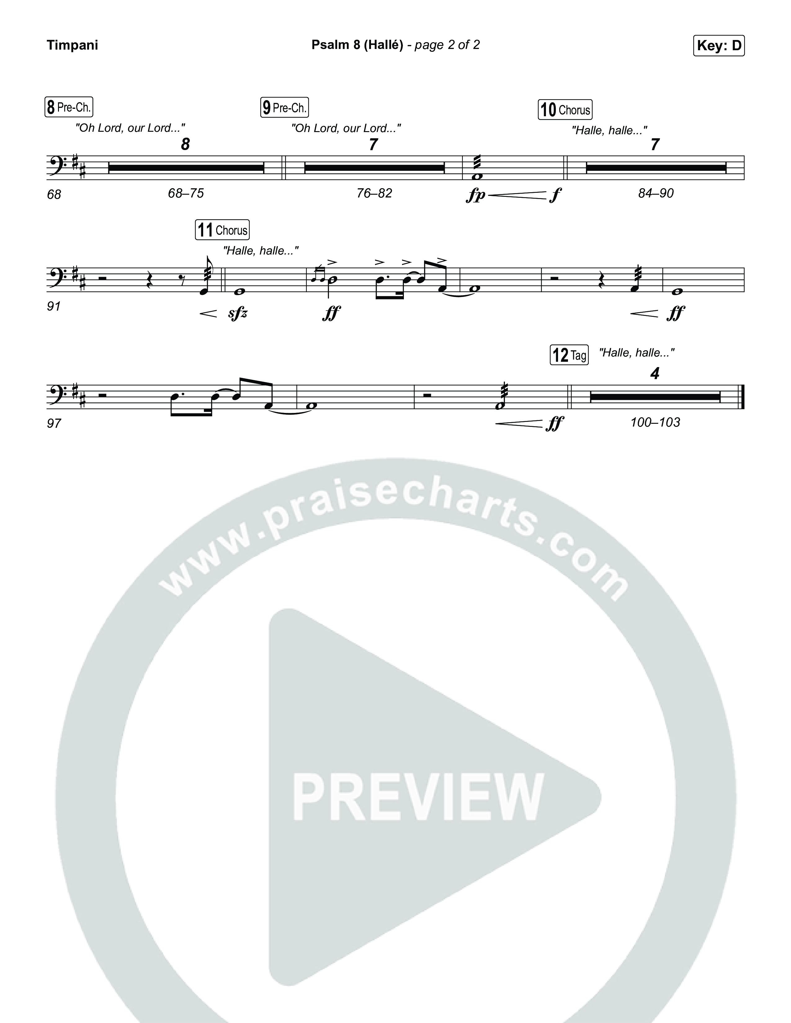 Psalm 8 (Hallé) Timpani (Phil Wickham)