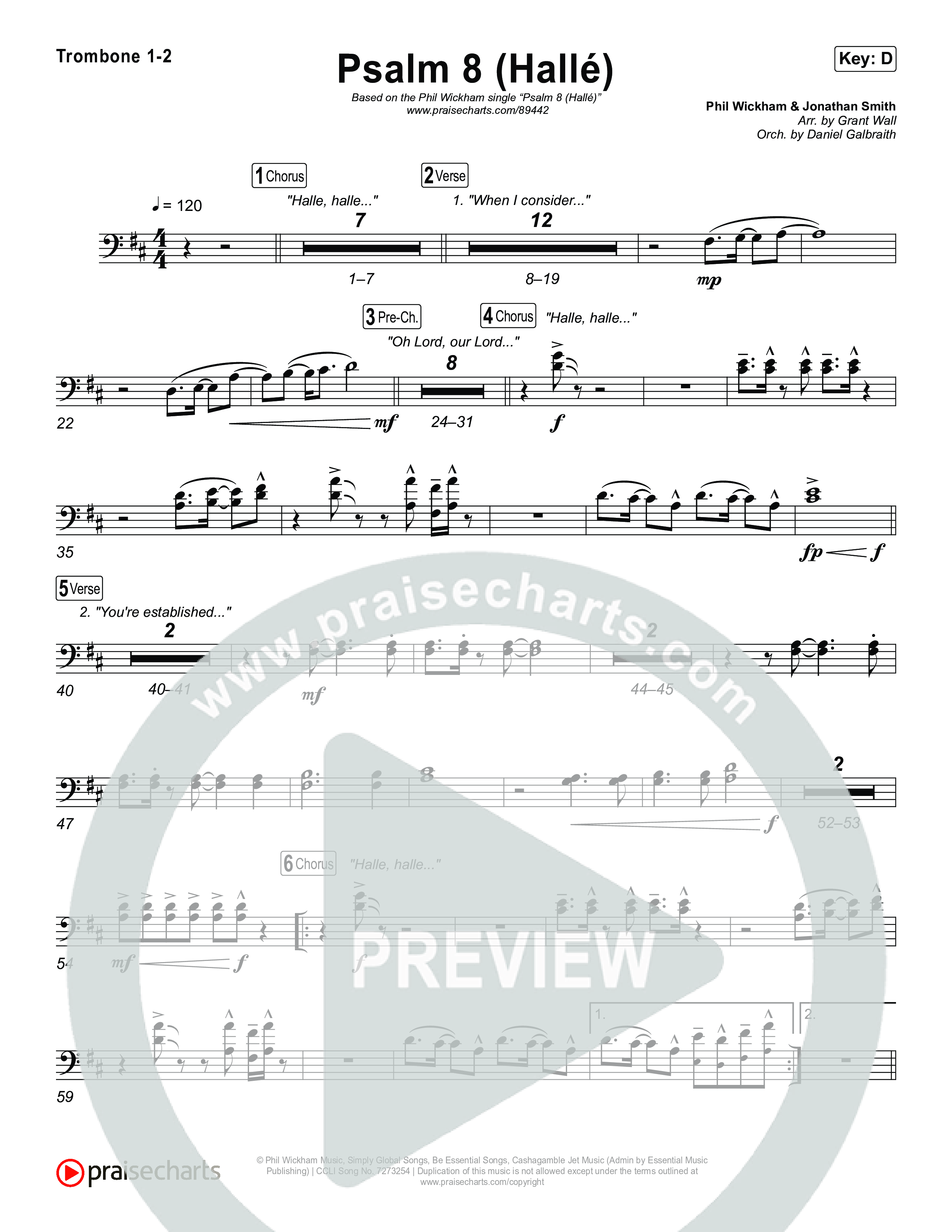 Psalm 8 (Hallé) Trombone 1,2 (Phil Wickham)