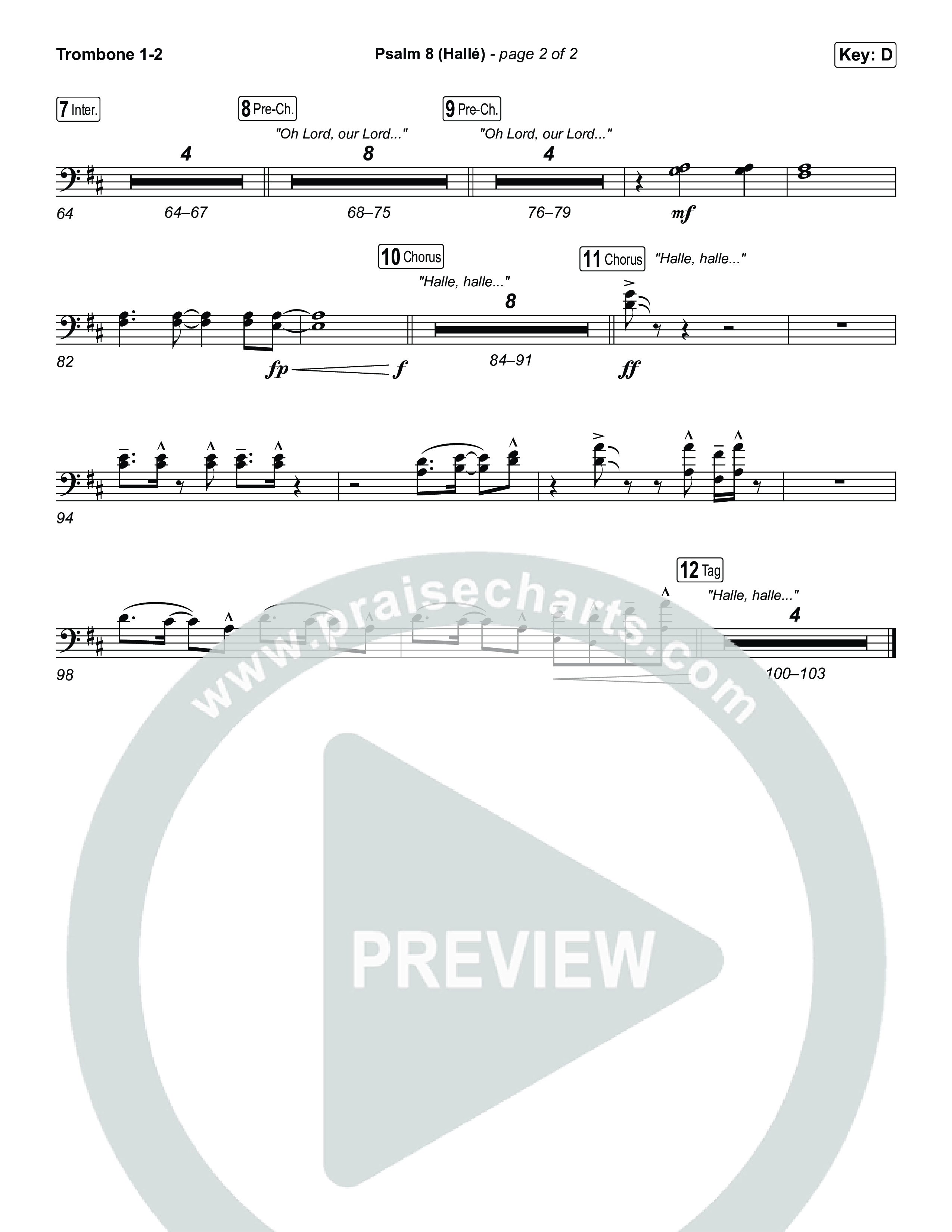 Psalm 8 (Hallé) Trombone 1,2 (Phil Wickham)