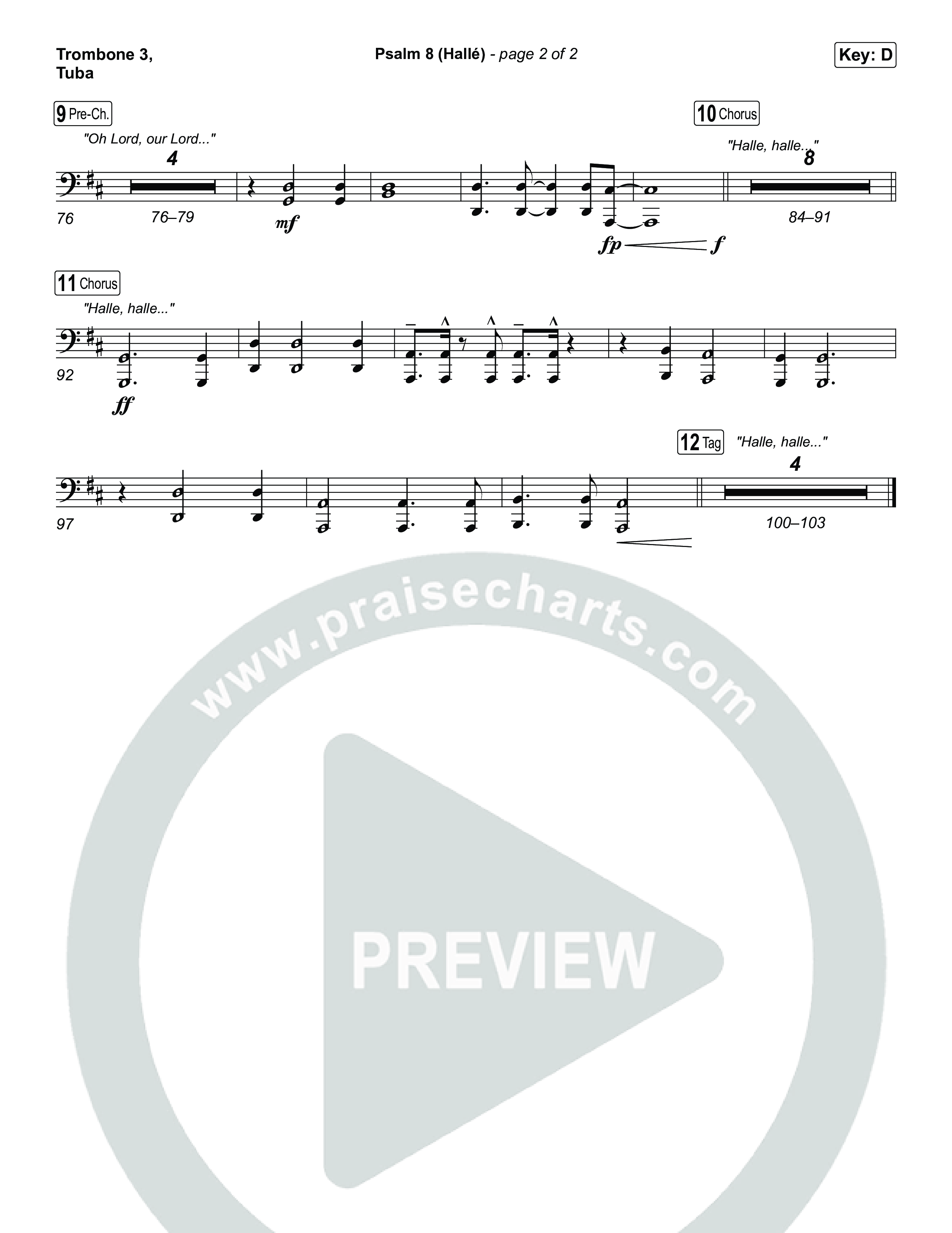 Psalm 8 (Hallé) Trombone 3/Tuba (Phil Wickham)