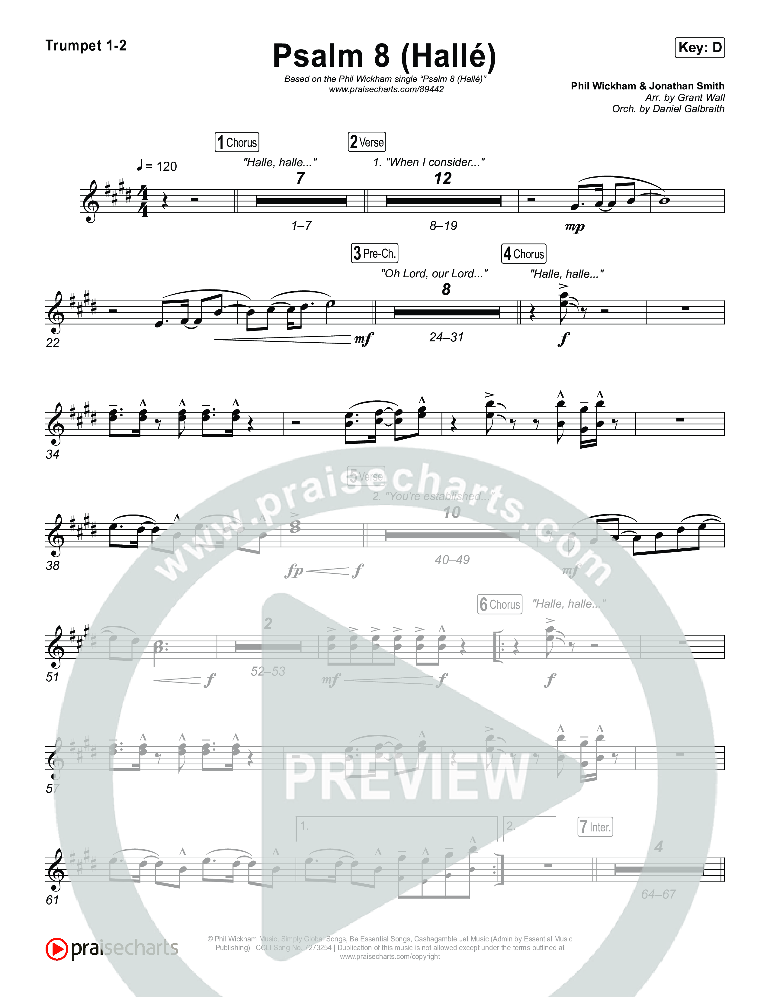 Psalm 8 (Hallé) Trumpet 1,2 (Phil Wickham)