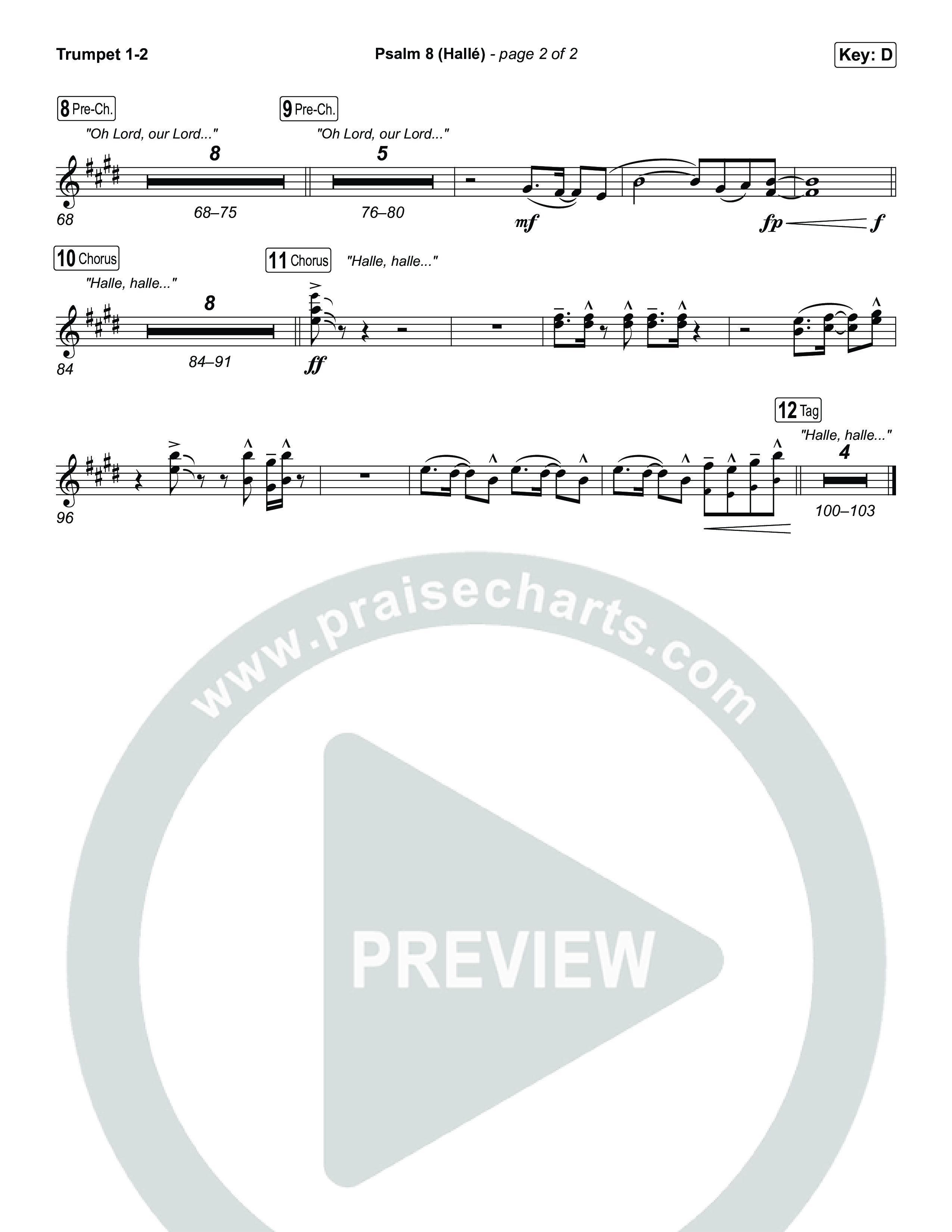 Psalm 8 (Hallé) Trumpet 1,2 (Phil Wickham)
