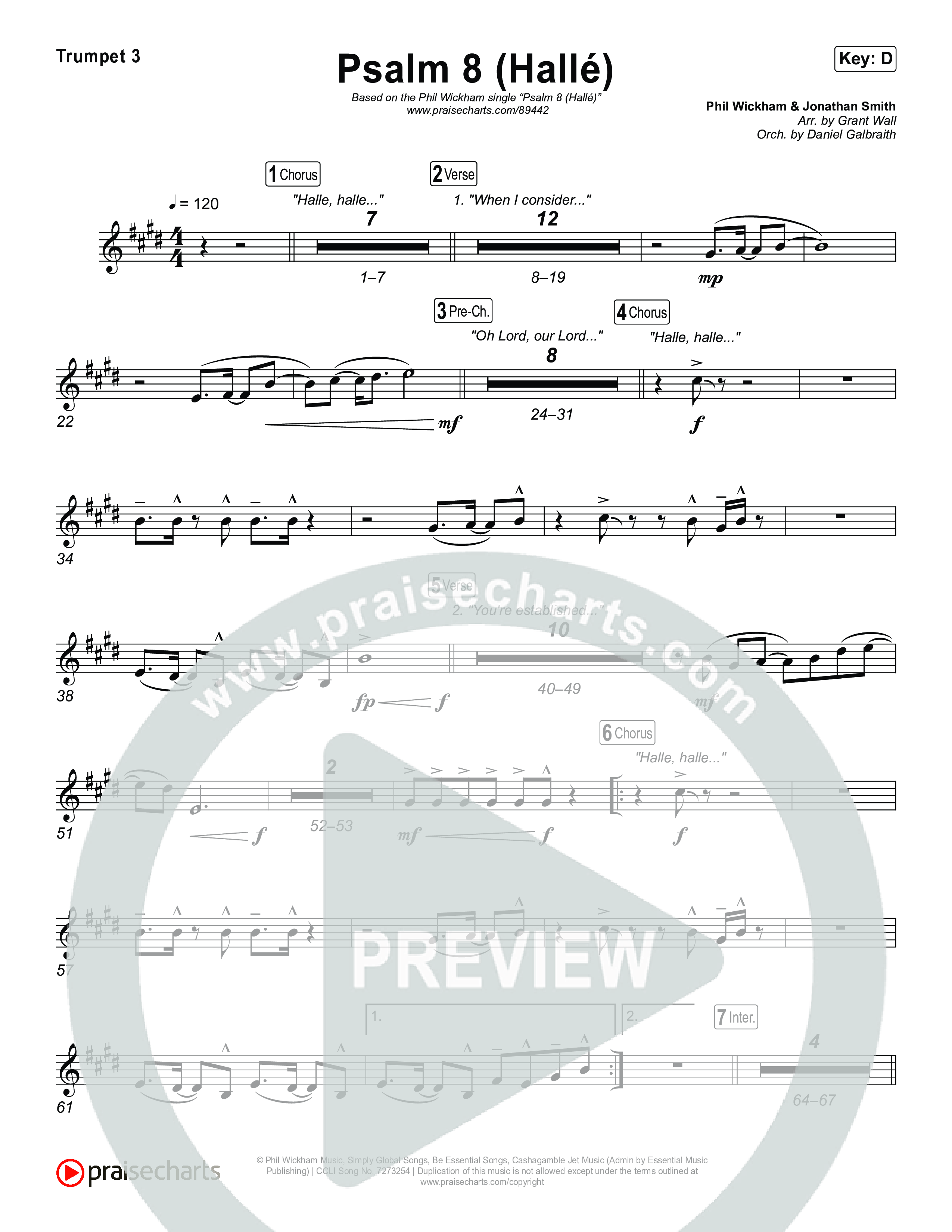 Psalm 8 (Hallé) Trumpet 1,2 (Phil Wickham)