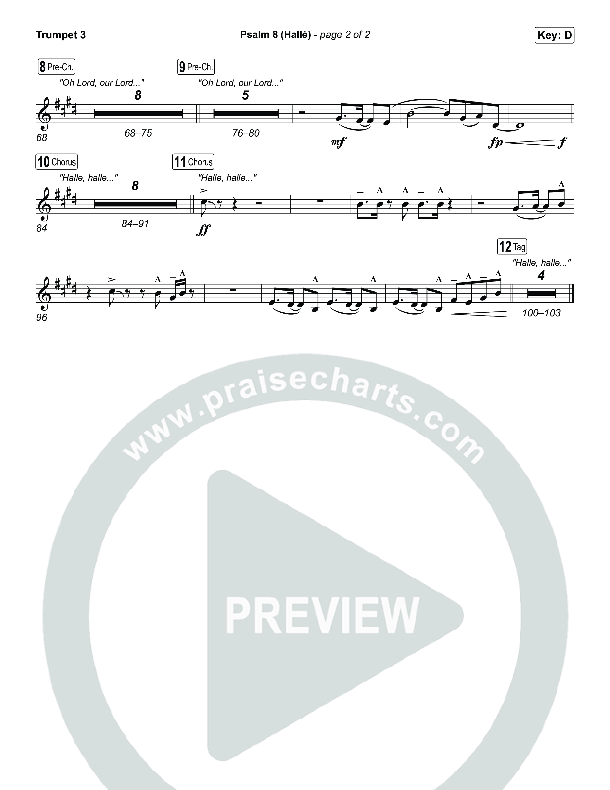 Psalm 8 (Hallé) Trumpet 3 (Phil Wickham)