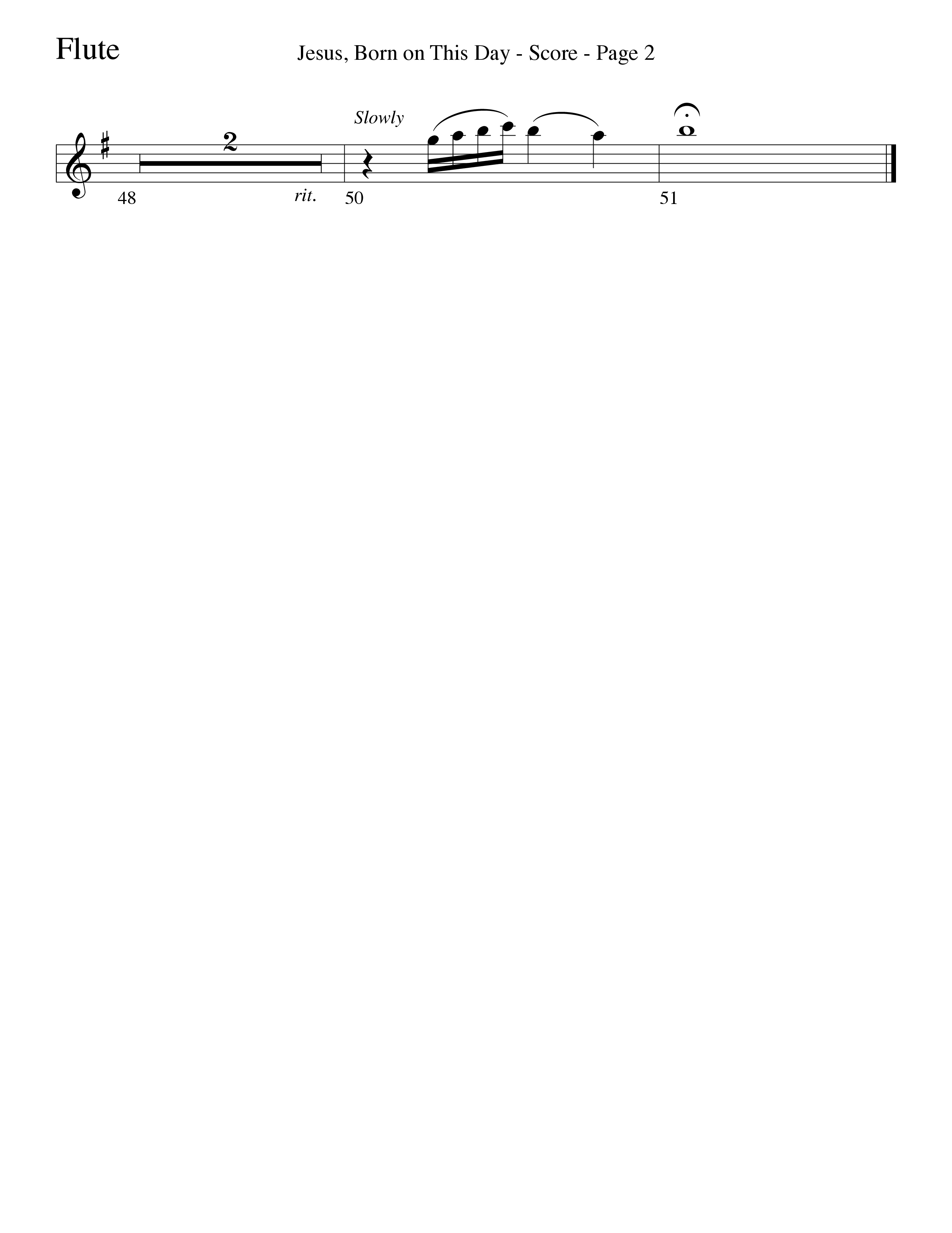 Jesus Born On This Day Flute (Word Music Choral / Arr. Dave Williamson)