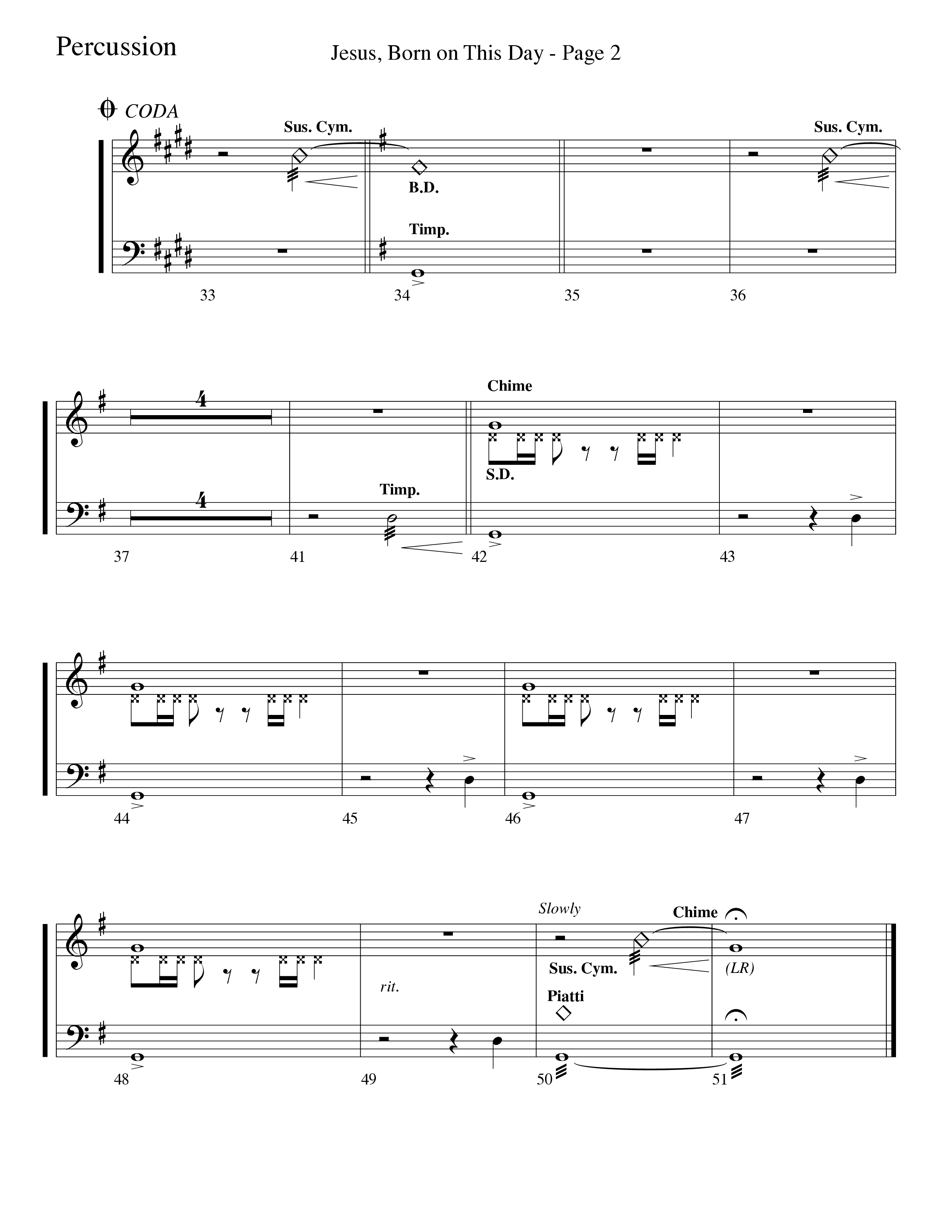 Jesus Born On This Day Percussion (Word Music Choral / Arr. Dave Williamson)