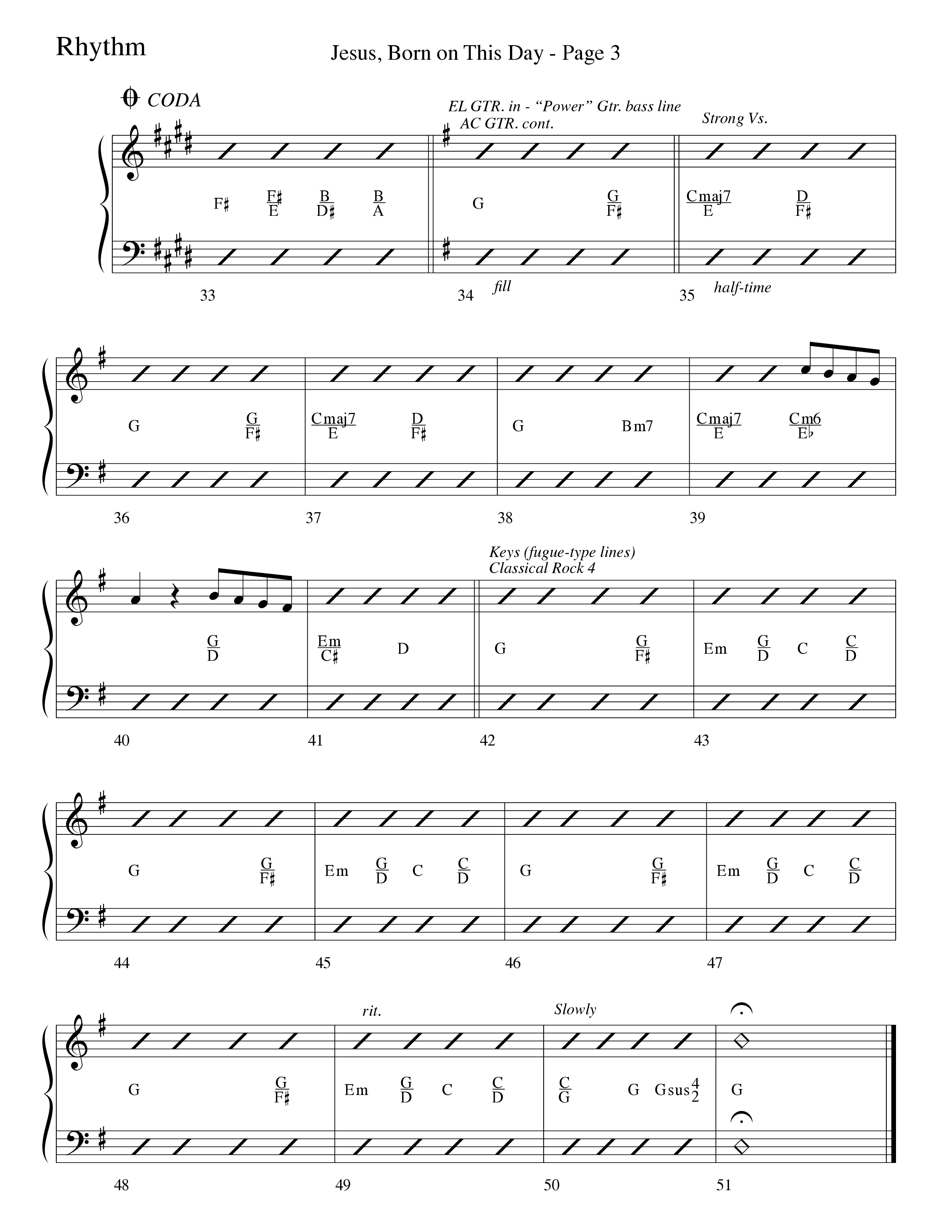 Jesus Born On This Day Rhythm Chart (Word Music Choral / Arr. Dave Williamson)