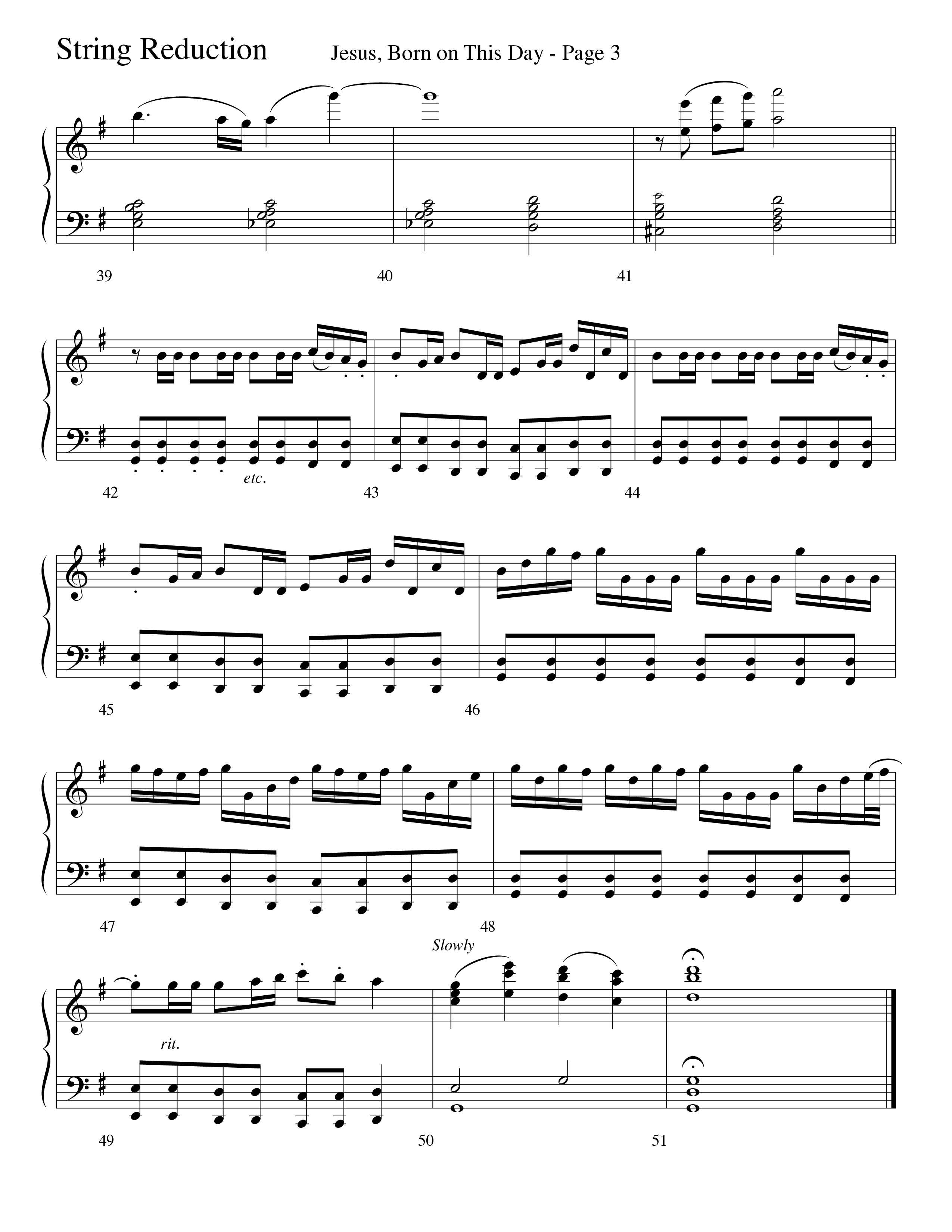 Jesus Born On This Day String Reduction (Word Music Choral / Arr. Dave Williamson)
