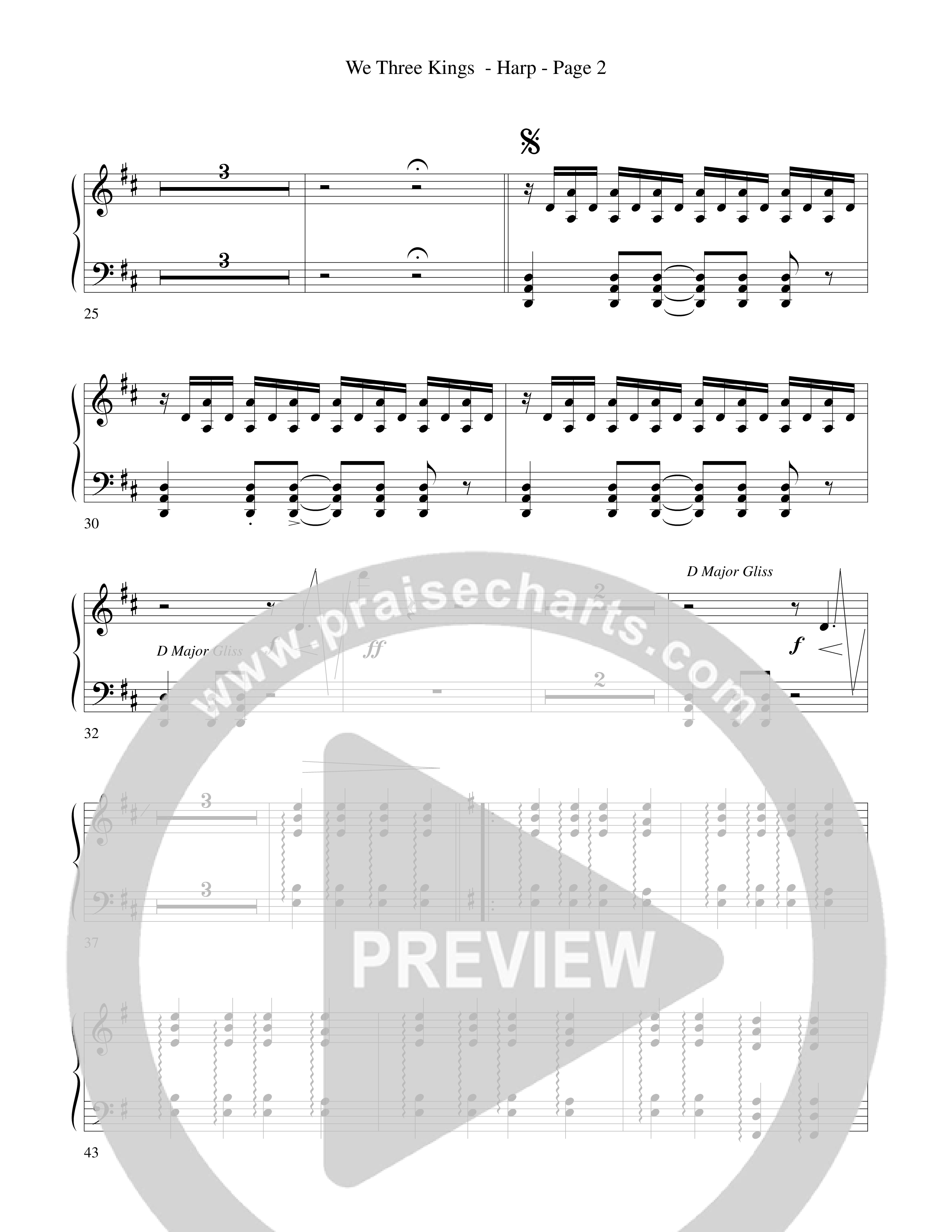 We Three Kings Harp (Word Music Choral / Arr. David Hamilton)