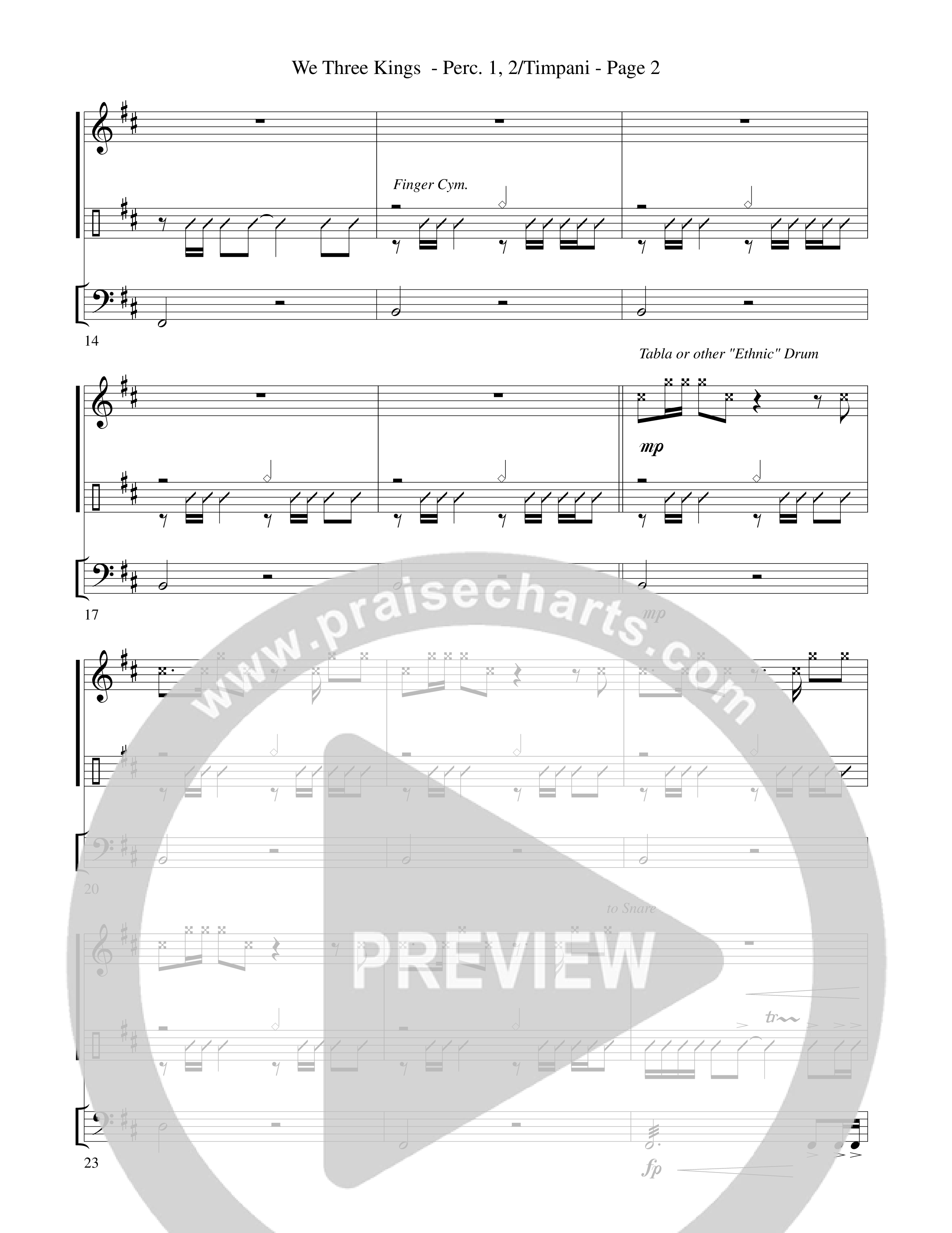 We Three Kings Percussion (Word Music Choral / Arr. David Hamilton)