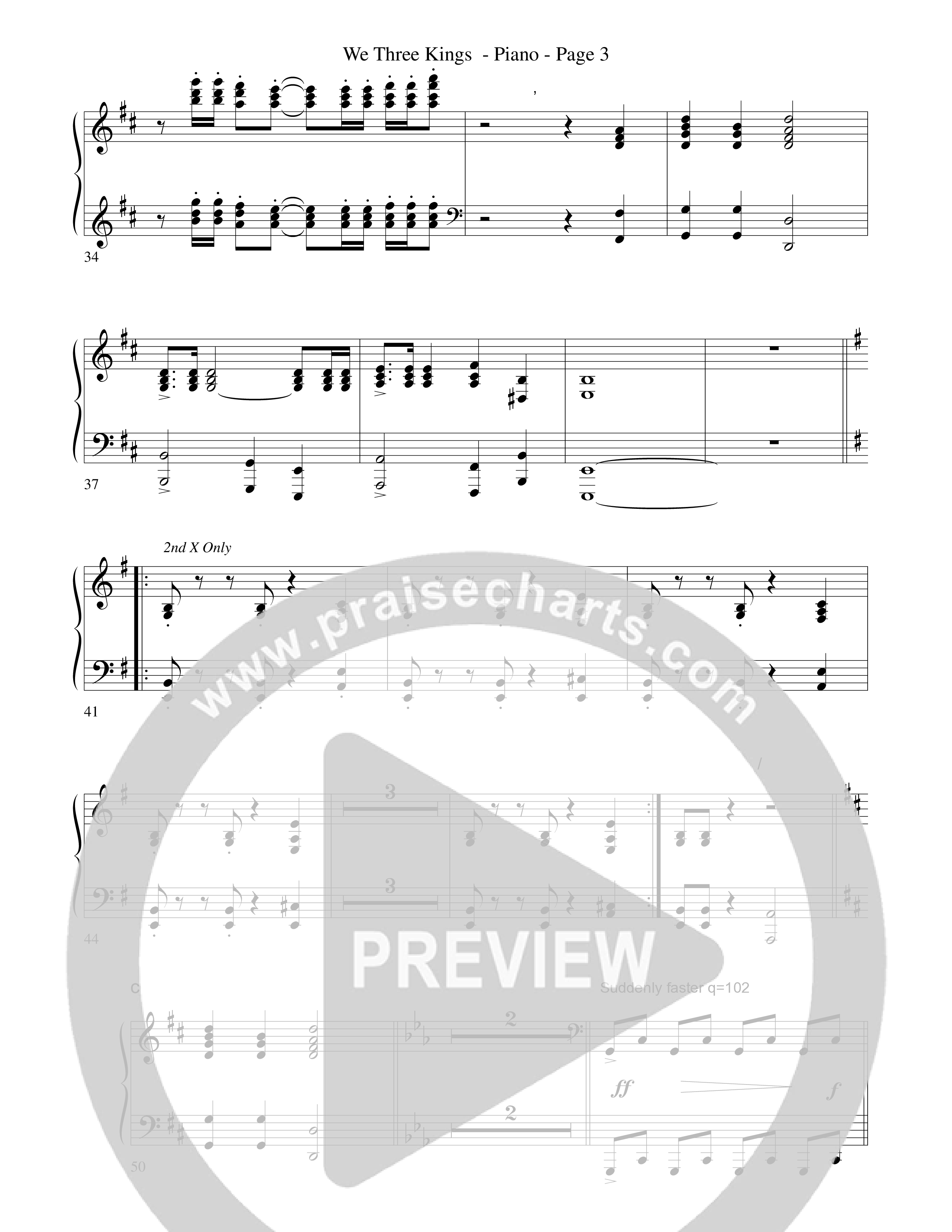 We Three Kings Rhythm Chart (Word Music Choral / Arr. David Hamilton)