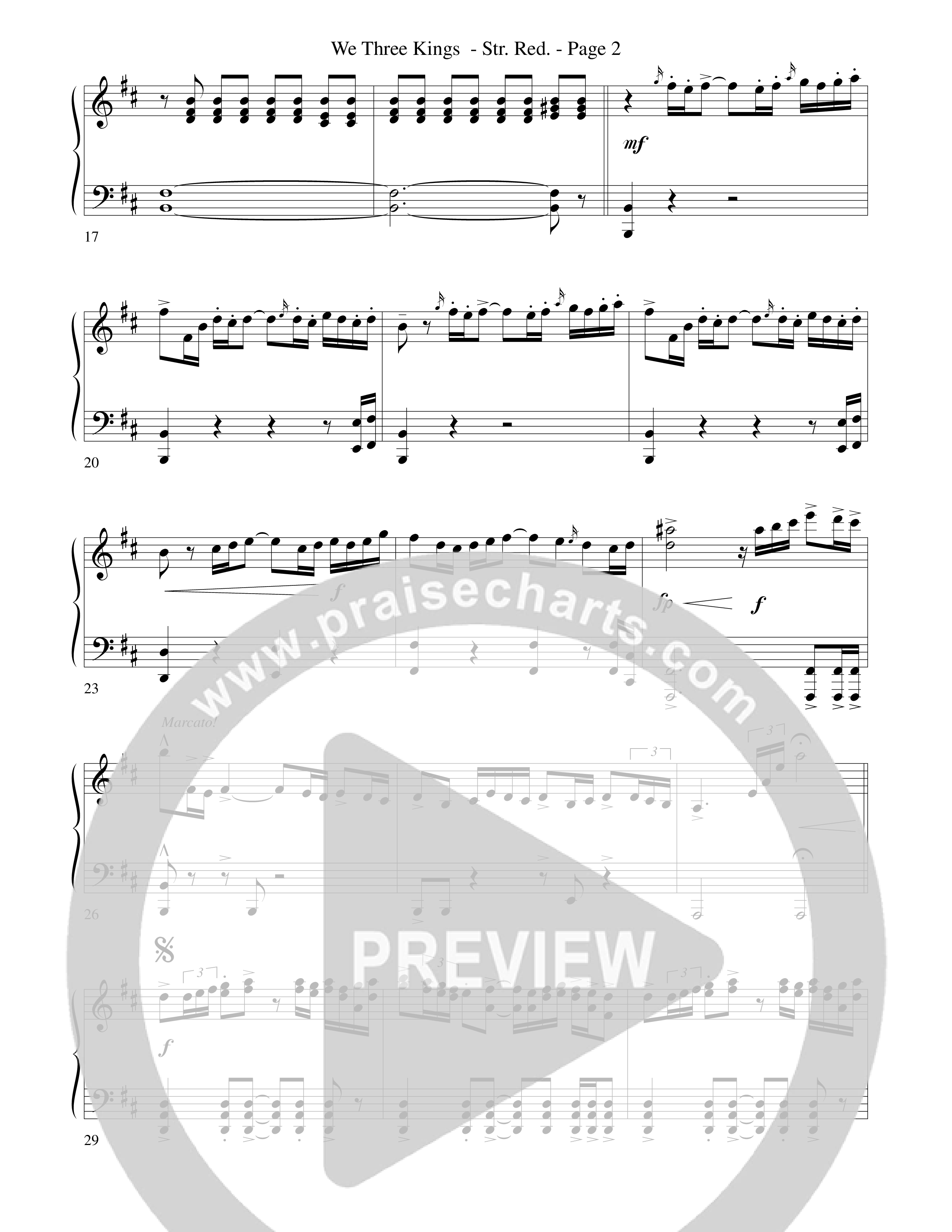 We Three Kings String Reduction (Word Music Choral / Arr. David Hamilton)